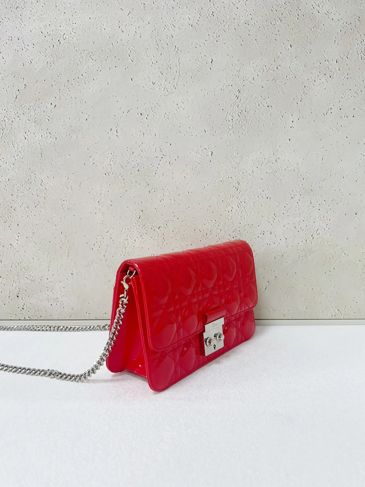 DIOR Christian Dior Miss Dior Chain Wallet Red DIOR Christian Dior Miss Dior Chain Wallet Red