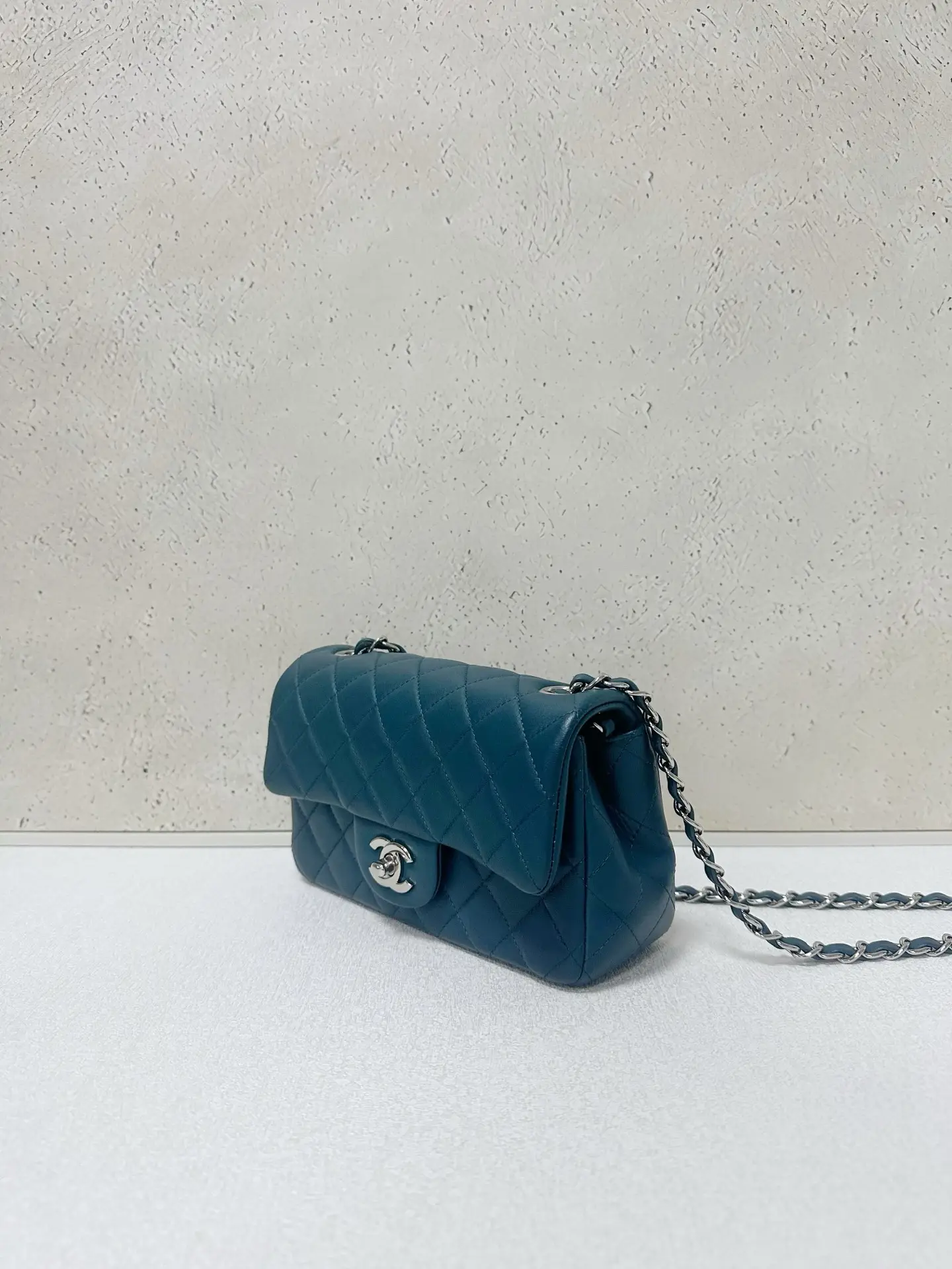 CHANEL Malachite Quilted Lambskin Mini Rectangular Classic Flap CHANEL Malachite Quilted Lambskin Mini Rectangular Classic Flap