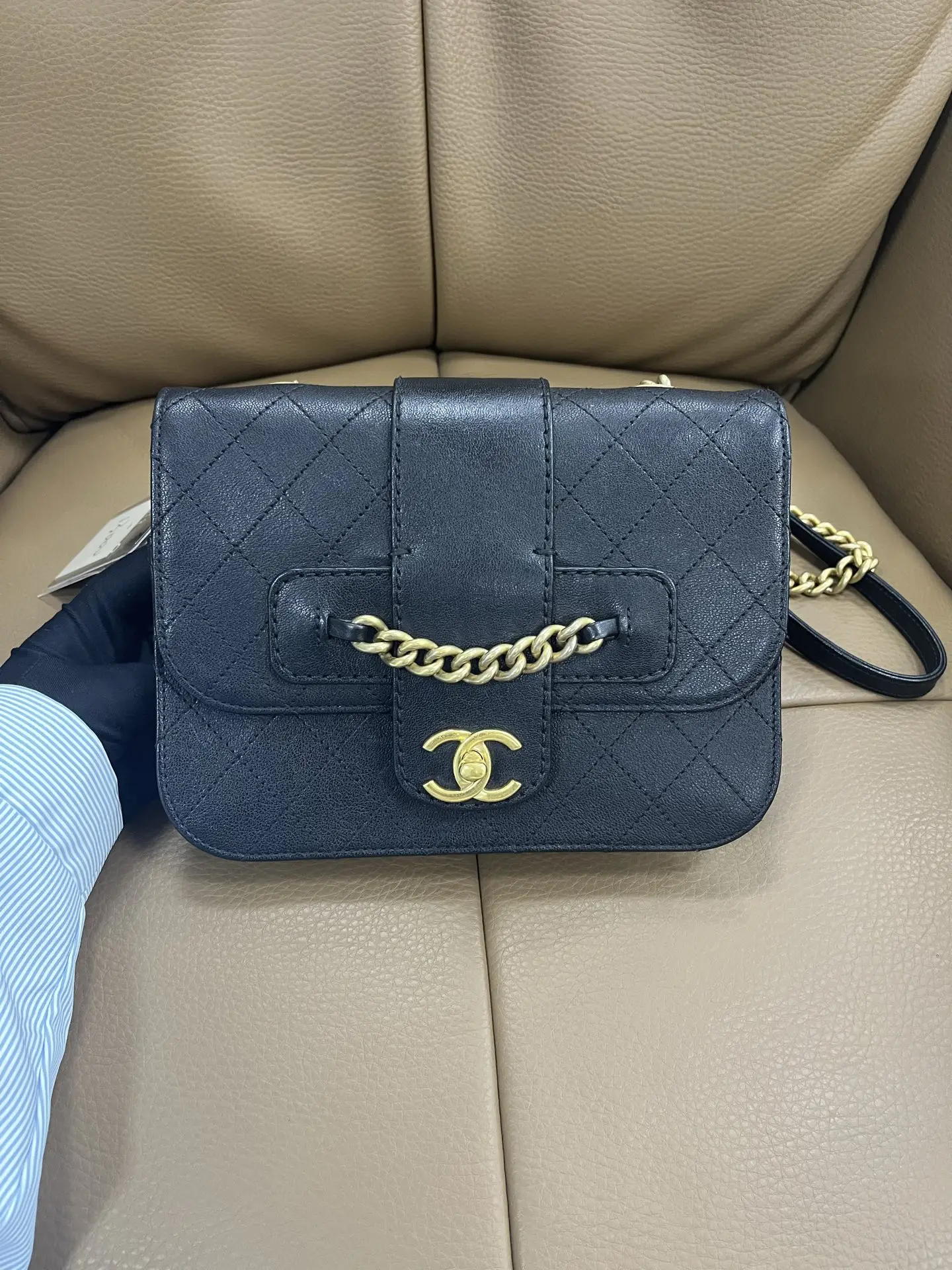 Chanel Coco Mark Chain Shoulder Bag Black Chanel Coco Mark Chain Shoulder Bag Black