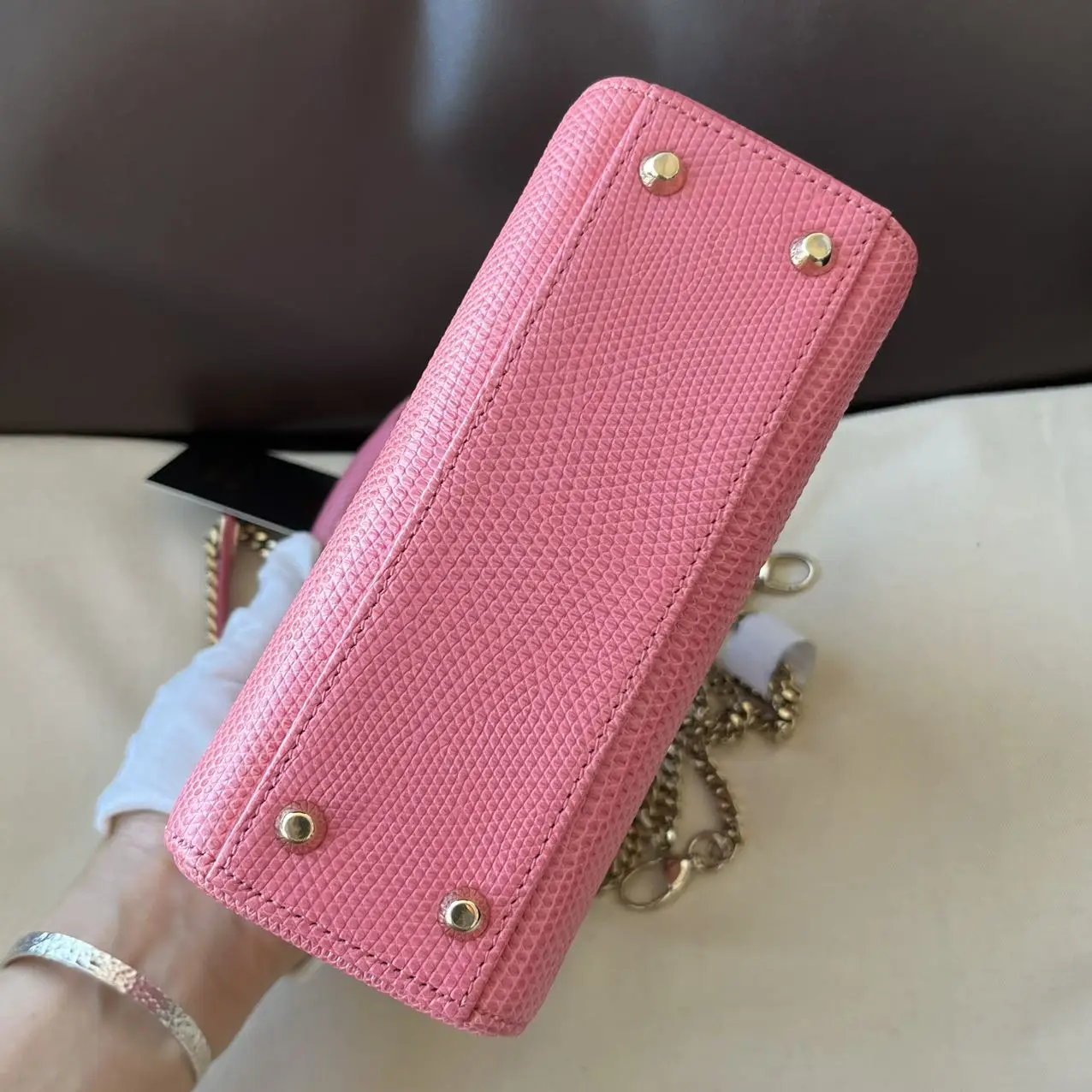 DIOR Mini Lady Dior Pink Python Leather Bag DIOR Mini Lady Dior Pink Python Leather Bag