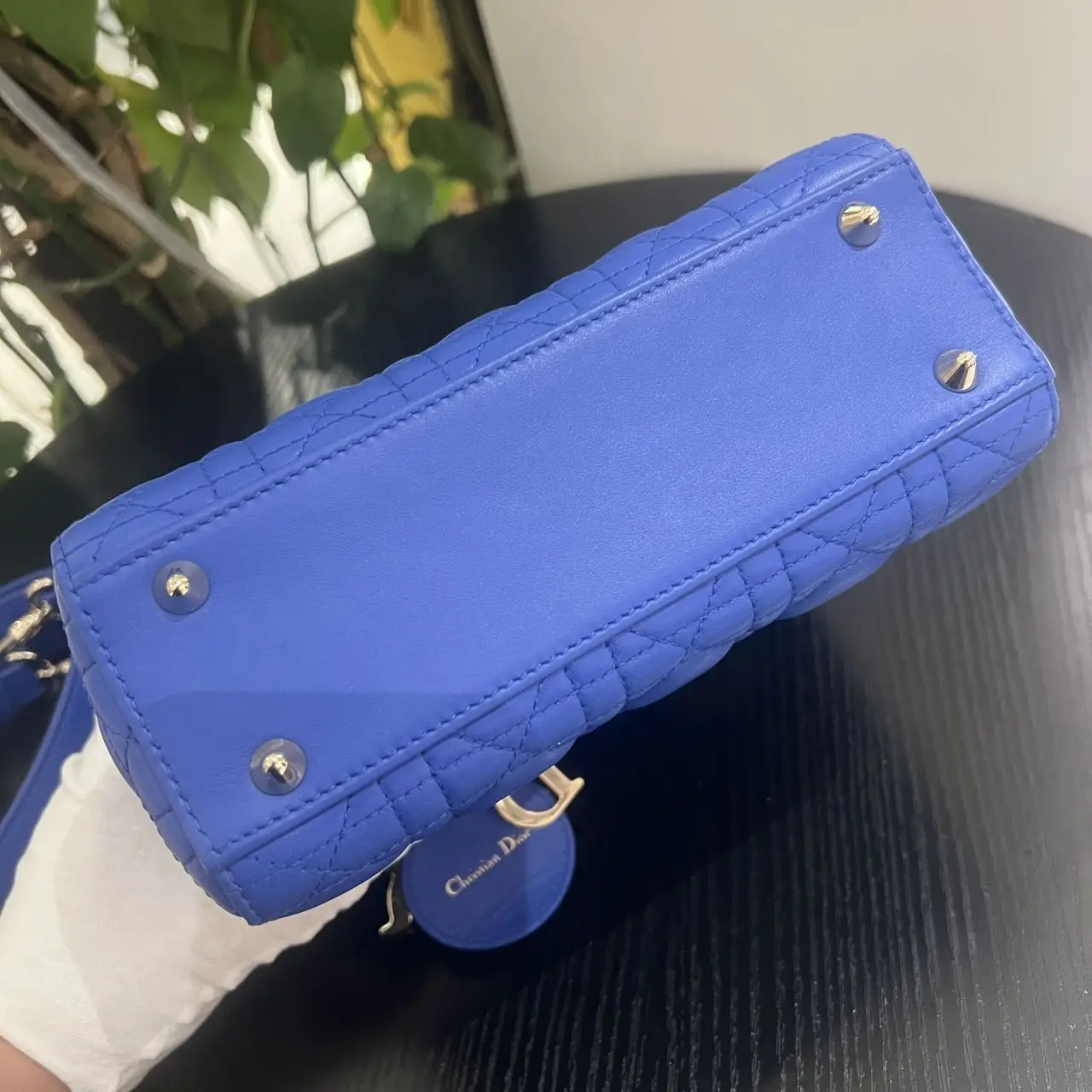 DIOR Small Lady Dior Bag Blue Lambskin DIOR Small Lady Dior Bag Blue Lambskin