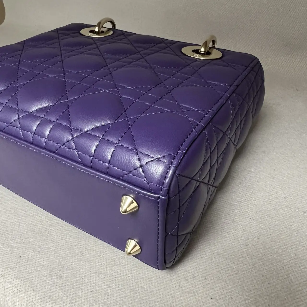 DIOR Small Lady Dior Bag Purple Lambskin DIOR Small Lady Dior Bag Purple Lambskin