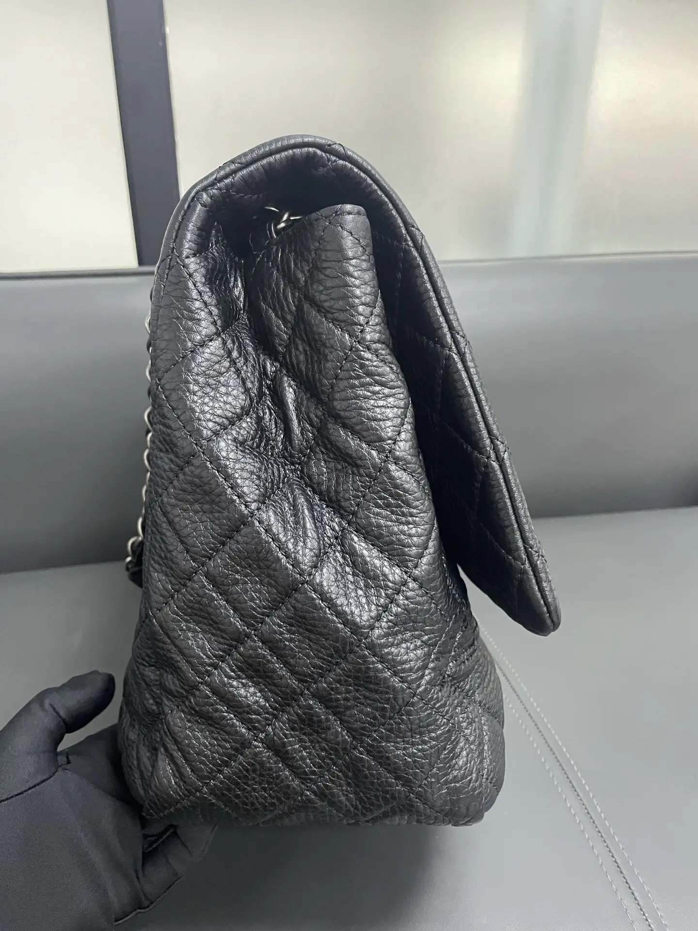 Chanel Black Calfskin Quilted XXL Travel Flap Bag New With Receipt Chanel Black Calfskin Quilted XXL Travel Flap Bag New With Receipt