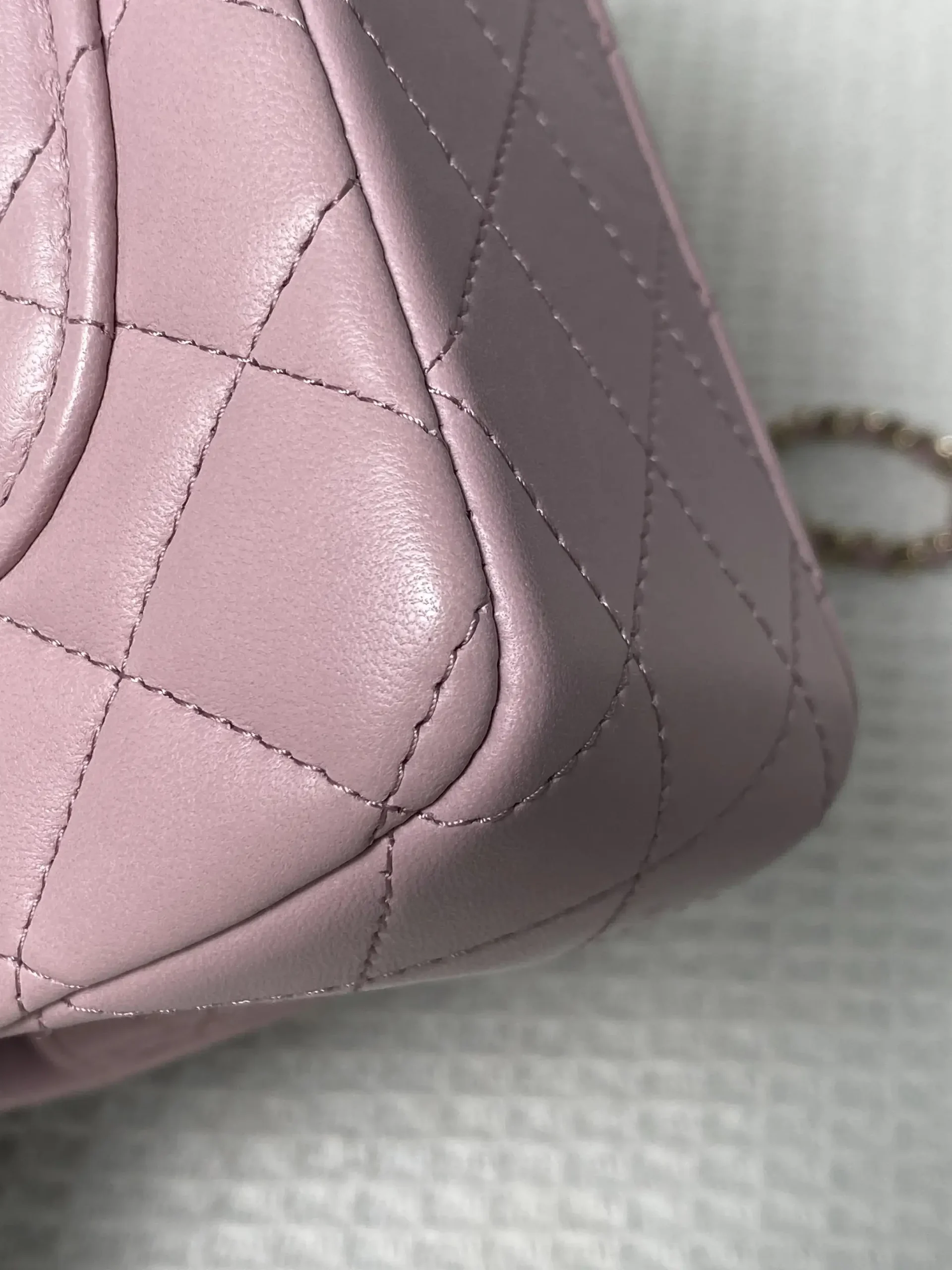 CHANEL Mini Rectangular Classic Top Handle Flap Bag Pink Lambskin CHANEL Mini Rectangular Classic Top Handle Flap Bag Pink Lambskin