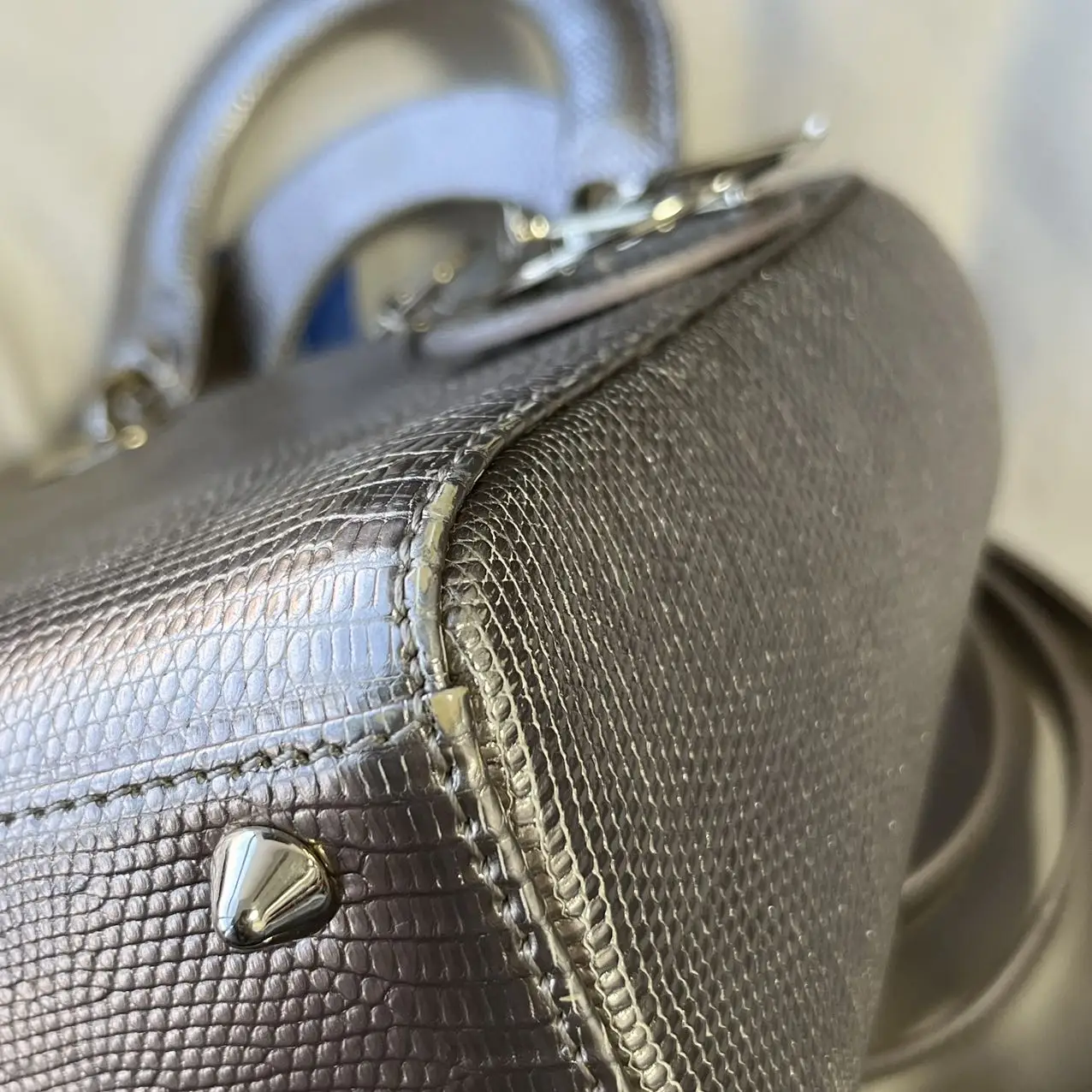 DIOR Small Lady Dior Bag Lizard Leather Gold DIOR Small Lady Dior Bag Lizard Leather Gold