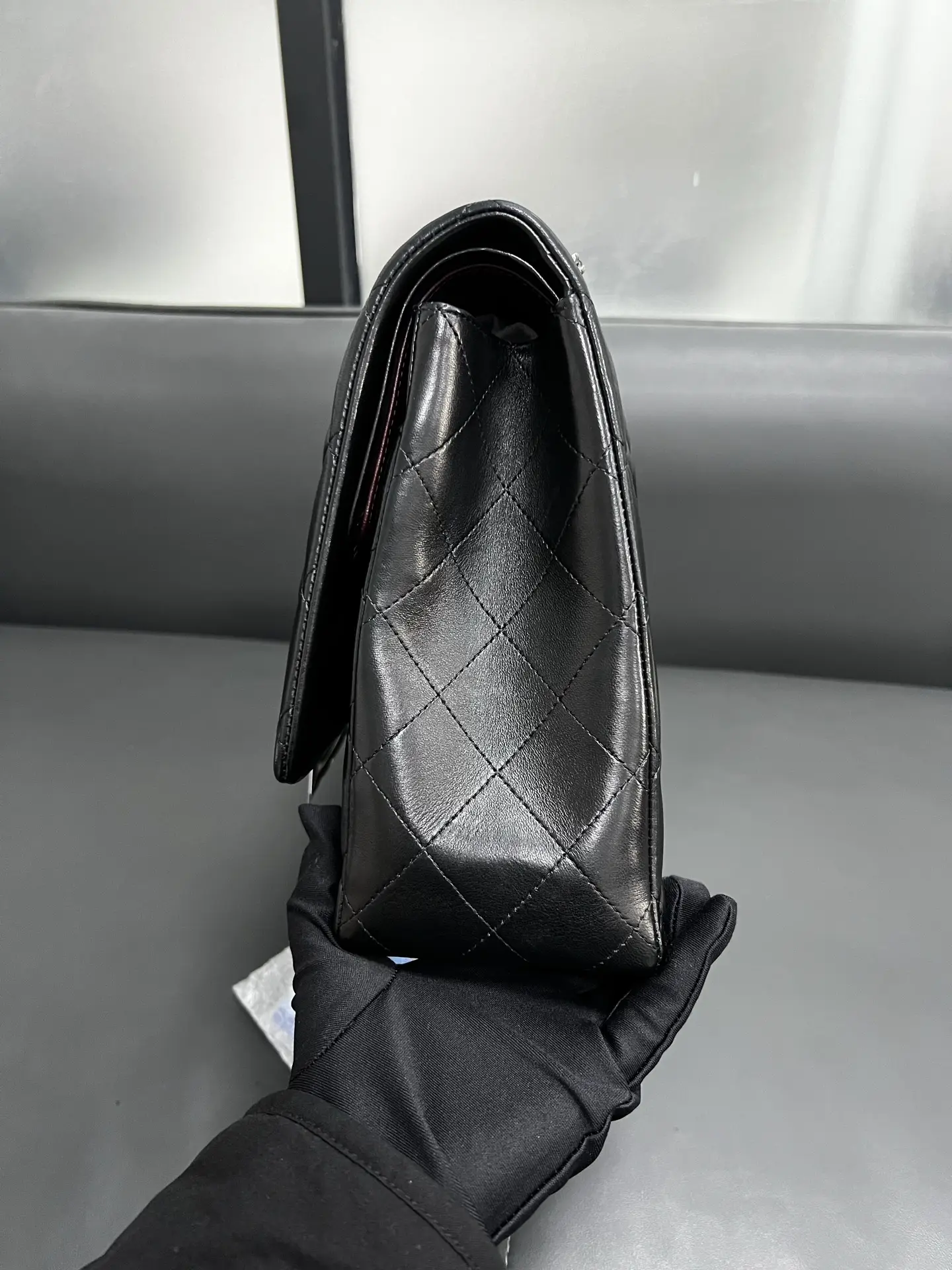 CHANEL Maxi Classic Flap Handbag Black Lambskin CHANEL Maxi Classic Flap Handbag Black Lambskin