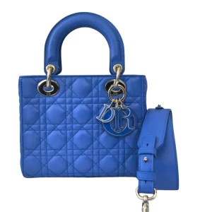 DIOR Small Lady Dior Bag Blue Lambskin