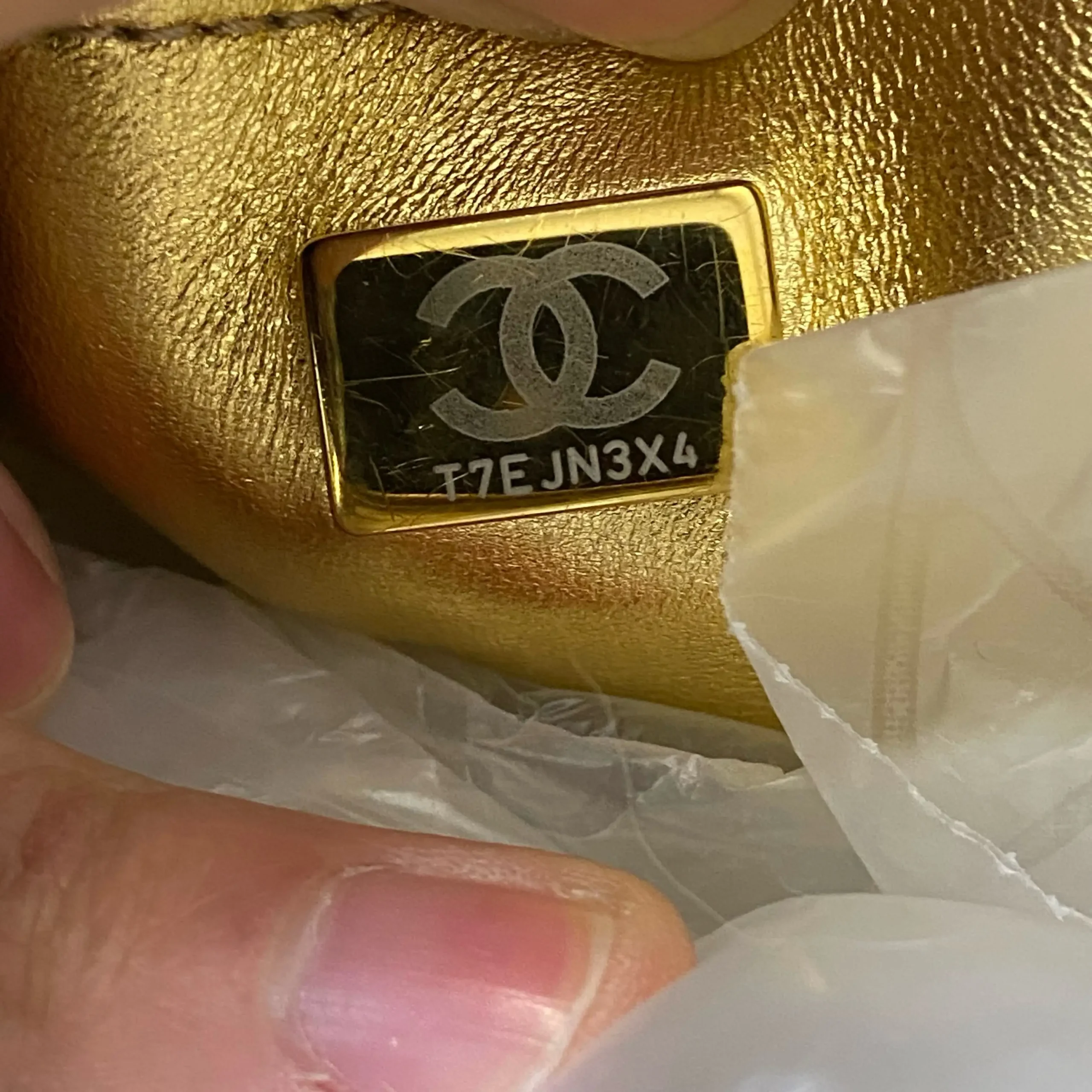 CHANEL Gold Quilted Lambskin Walk of Fame Star Bag CHANEL Gold Quilted Lambskin Walk of Fame Star Bag