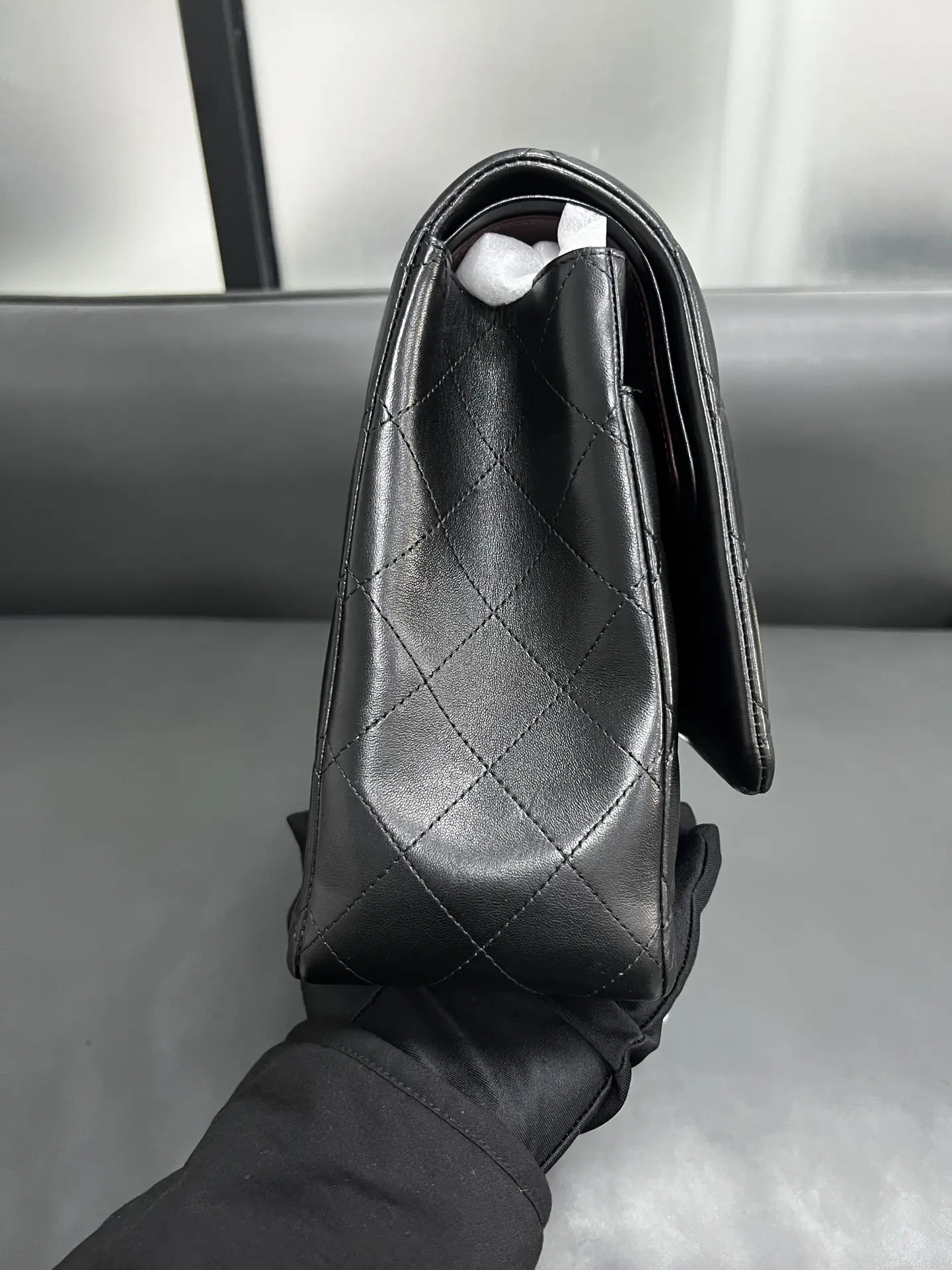 CHANEL Maxi Classic Flap Handbag Black Lambskin CHANEL Maxi Classic Flap Handbag Black Lambskin