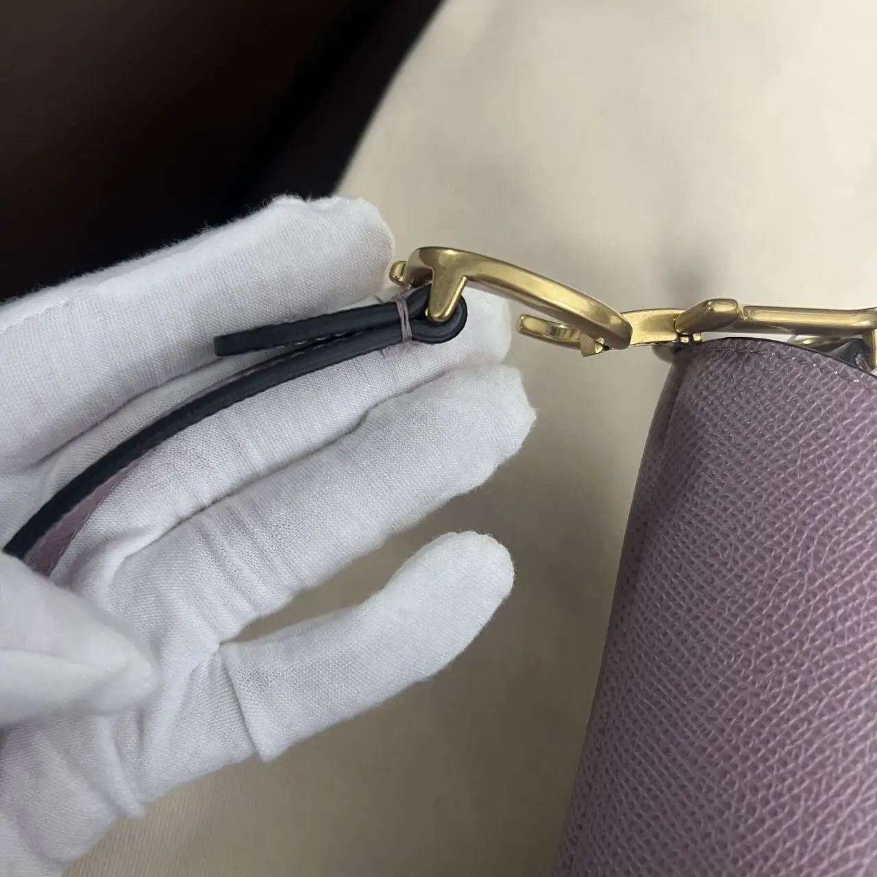 DIOR Mini Saddle Bag with Strap Purple Grained Calfskin DIOR Mini Saddle Bag with Strap Purple Grained Calfskin