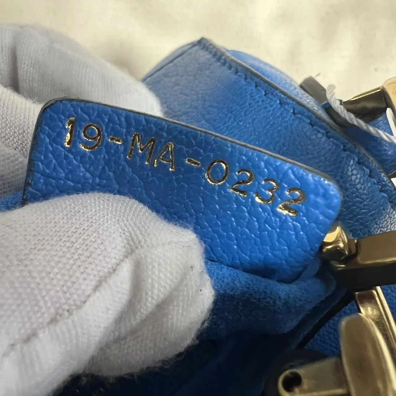 DIOR Mini Saddle Bag with Strap Blue Grained Calfskin DIOR Mini Saddle Bag with Strap Blue Grained Calfskin