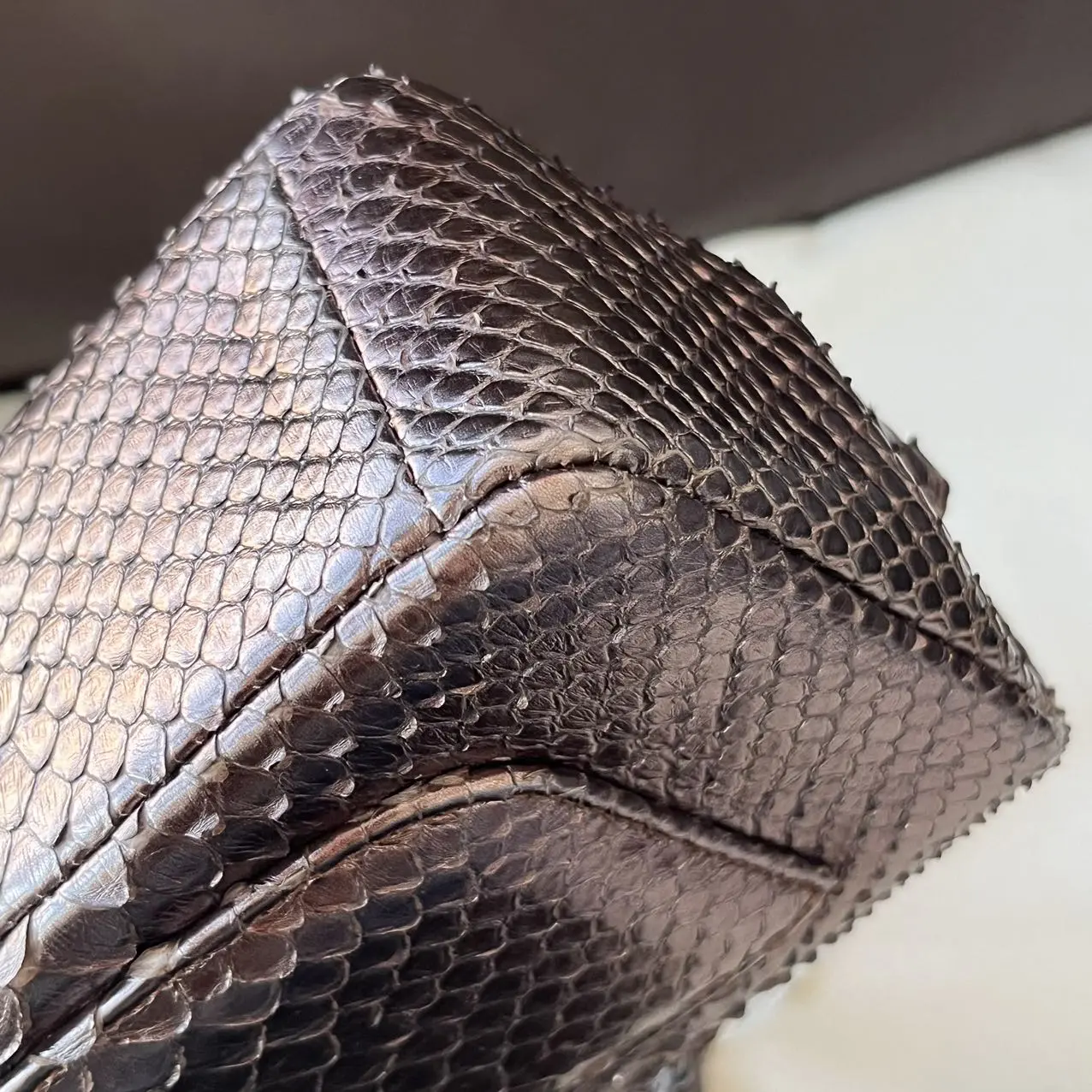 CHANEL Mini Rectangular Classic Flap Bag Python Leather Limited Version CHANEL Mini Rectangular Classic Flap Bag Python Leather Limited Version