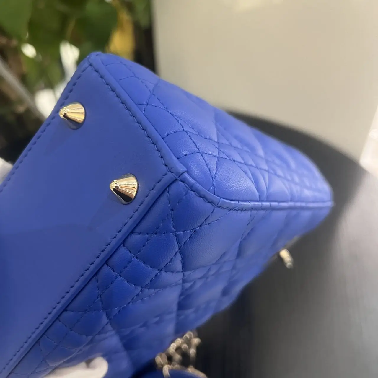 DIOR Small Lady Dior Bag Blue Lambskin DIOR Small Lady Dior Bag Blue Lambskin