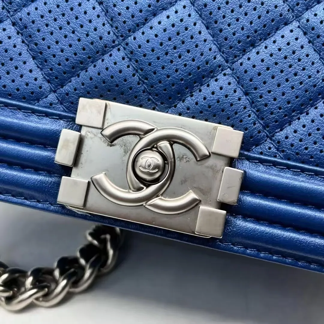 CHANEL Small Boy Bag Blue CHANEL Small Boy Bag Blue