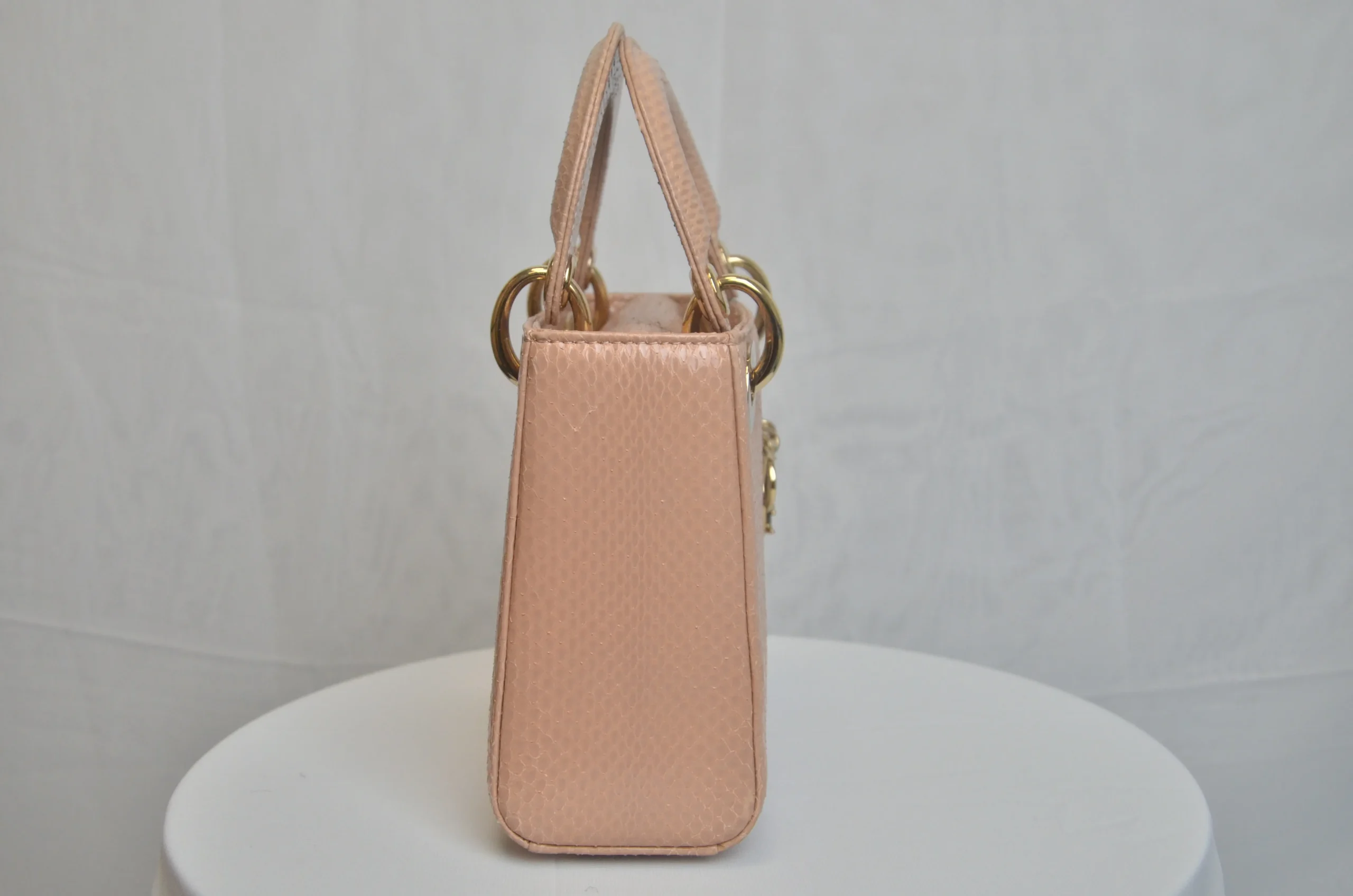 DIOR Limited Edition Mini Lady Dior - Naked Pink Python Leather DIOR Limited Edition Mini Lady Dior - Naked Pink Python Leather