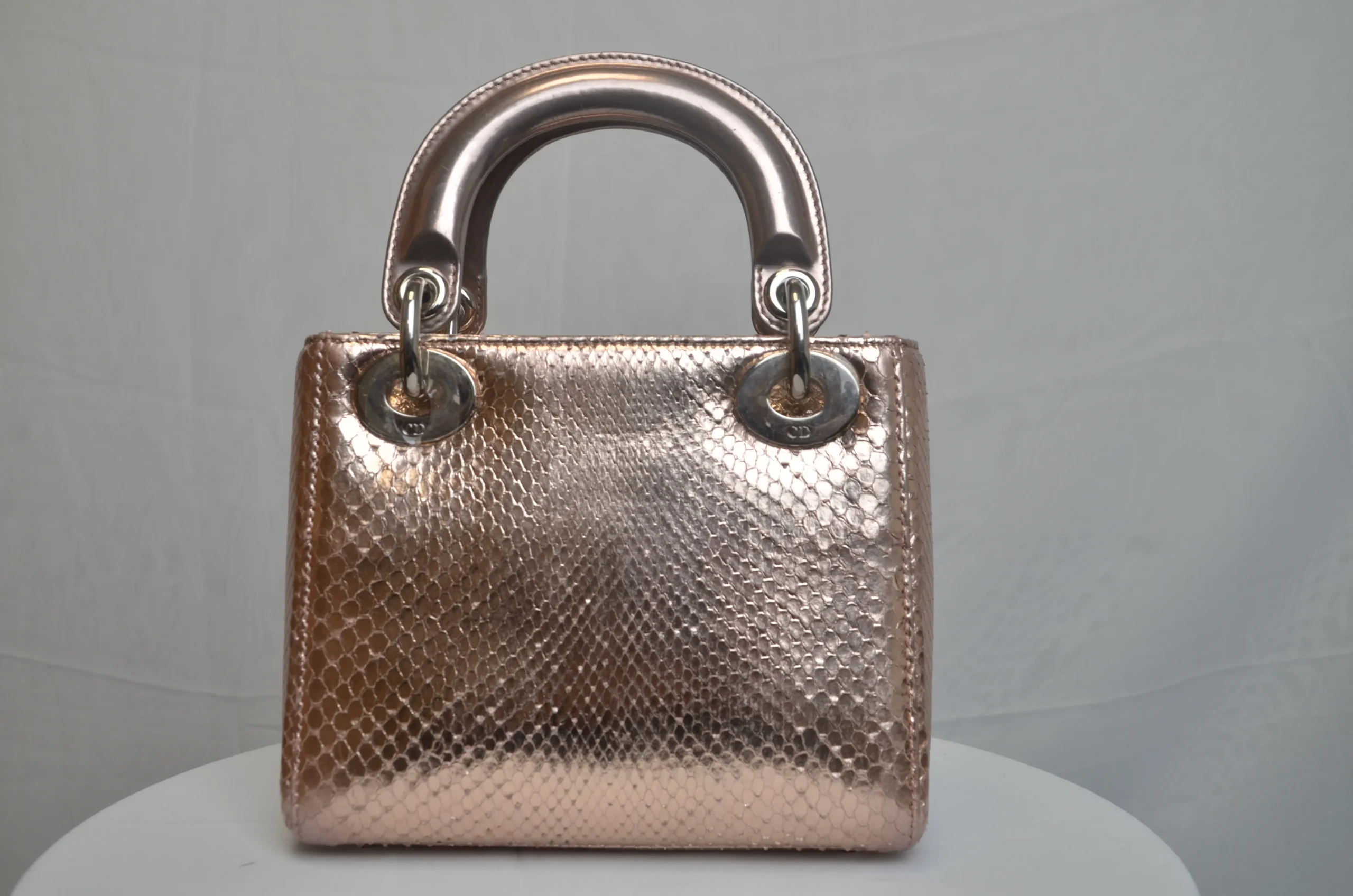 DIOR Mini Lady Dior Bag Rose Gold Leather Limited Version DIOR Mini Lady Dior Bag Rose Gold Leather Limited Version