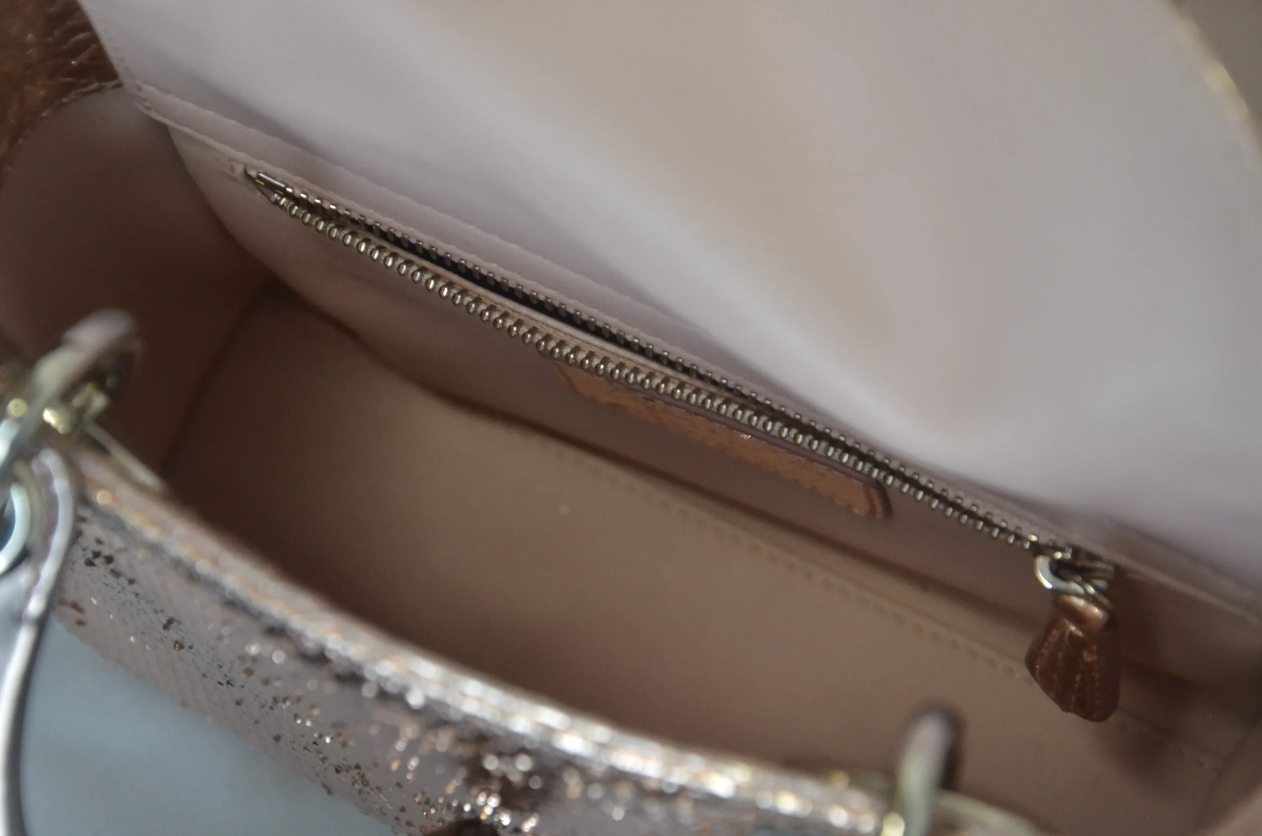 DIOR Mini Lady Dior Bag Rose Gold Leather Limited Version DIOR Mini Lady Dior Bag Rose Gold Leather Limited Version