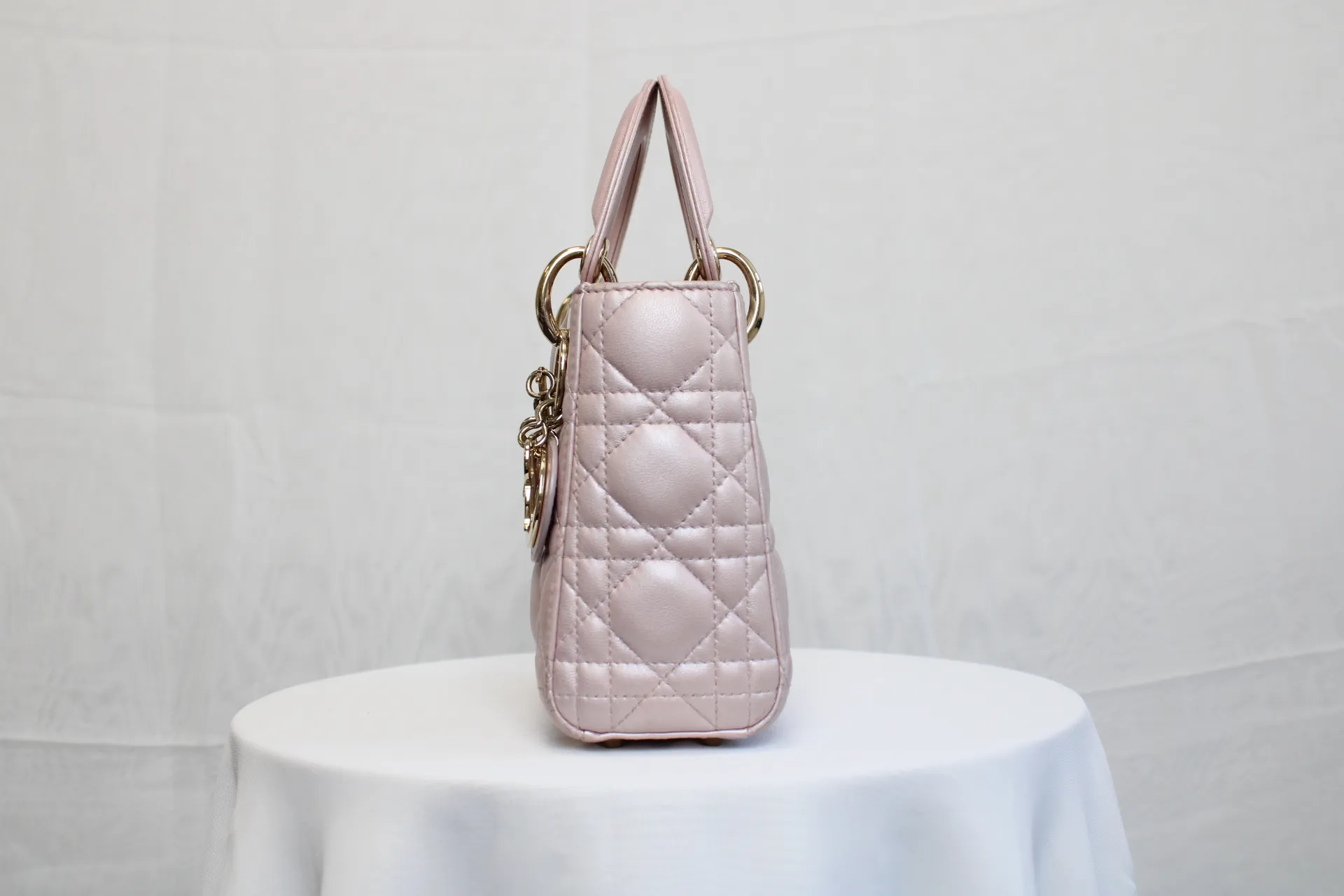 DIOR Mini Lady Dior Bag Pink Pearl Lambskin DIOR Mini Lady Dior Bag Pink Pearl Lambskin