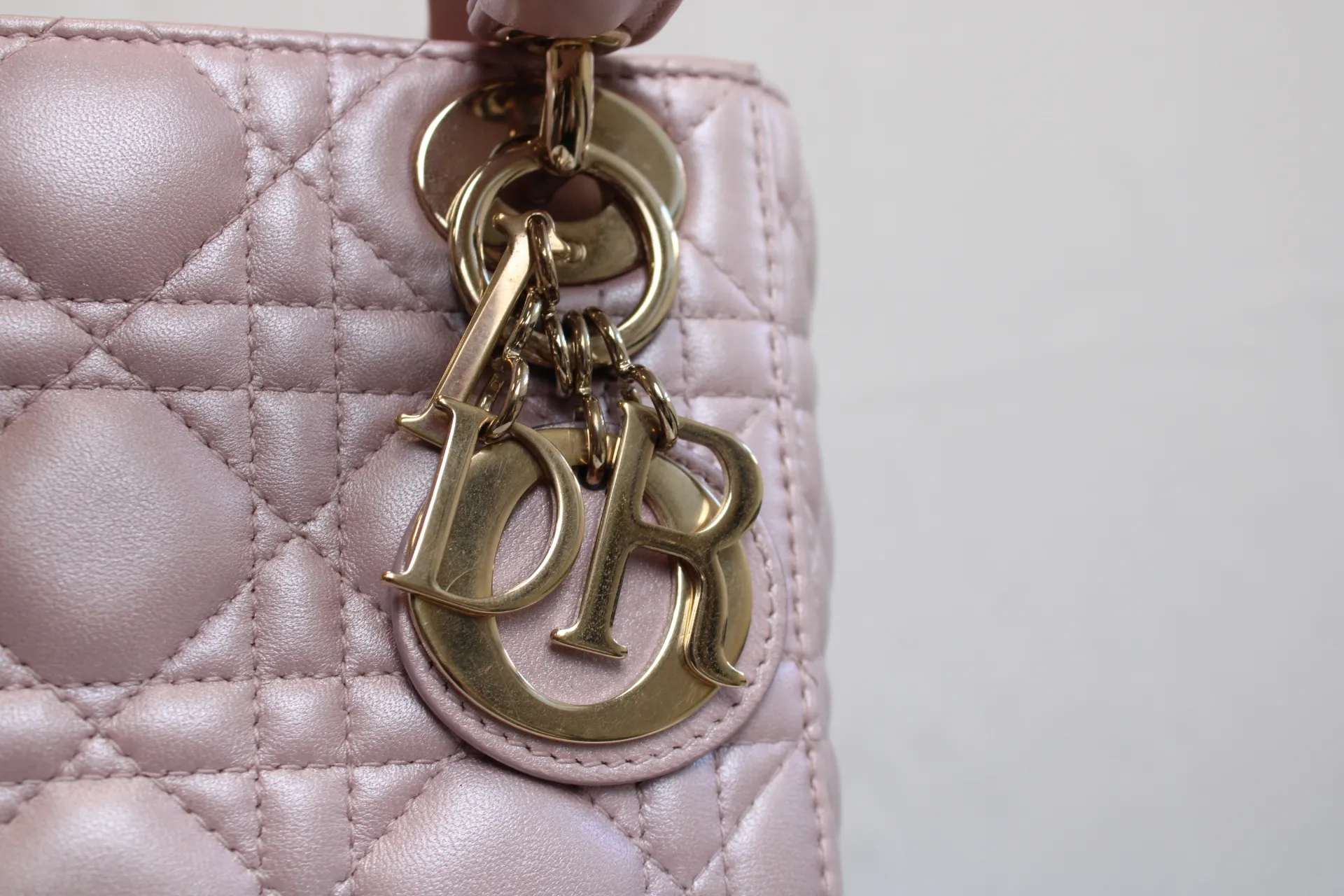 DIOR Mini Lady Dior Bag Pink Pearl Lambskin DIOR Mini Lady Dior Bag Pink Pearl Lambskin