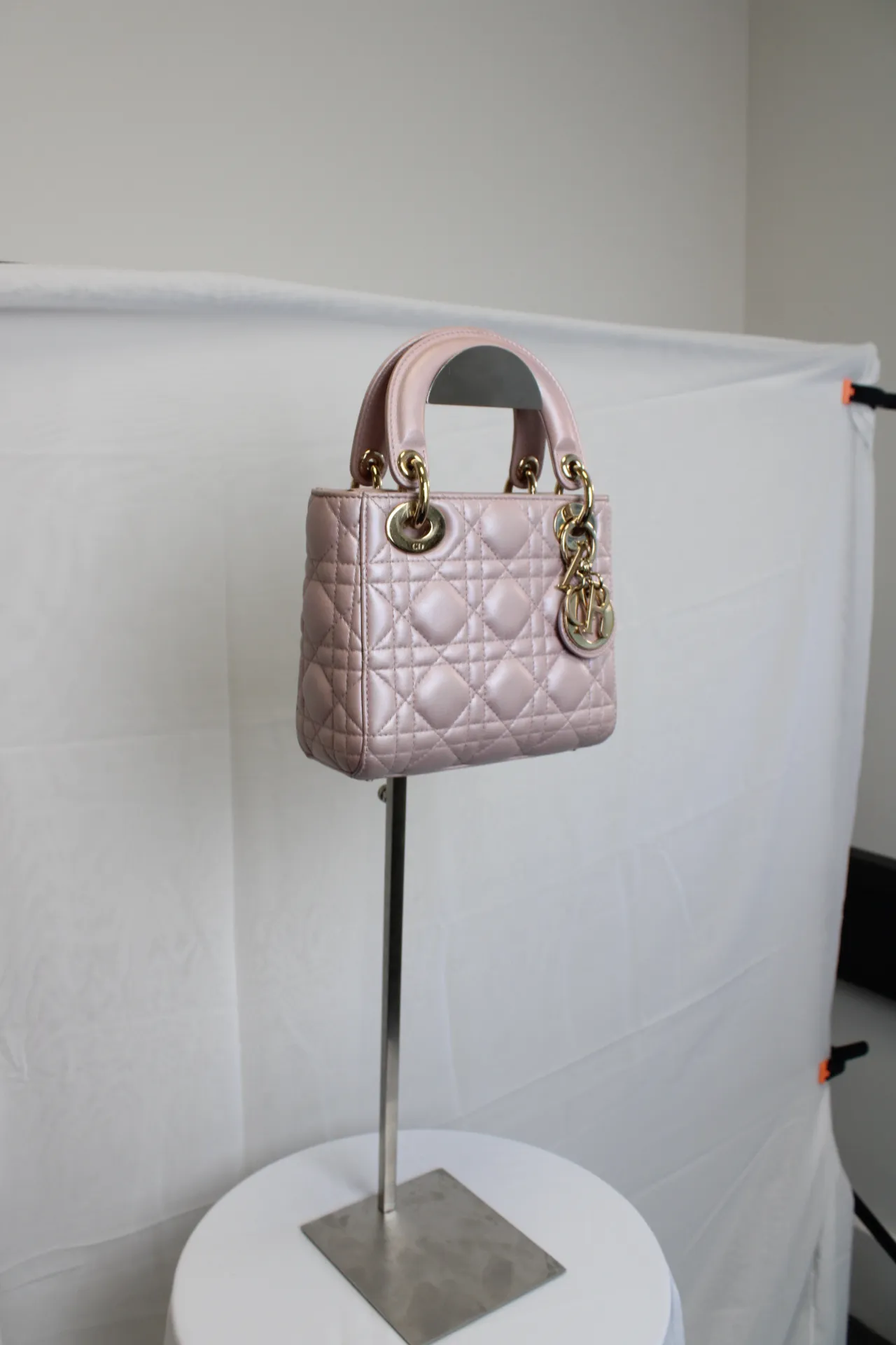 DIOR Mini Lady Dior Bag Pink Pearl Lambskin DIOR Mini Lady Dior Bag Pink Pearl Lambskin