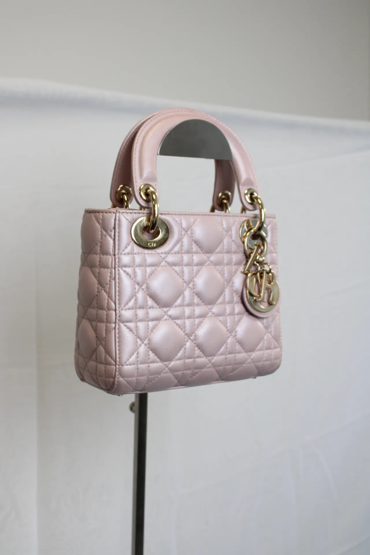 DIOR Mini Lady Dior Bag Pink Pearl Lambskin DIOR Mini Lady Dior Bag Pink Pearl Lambskin