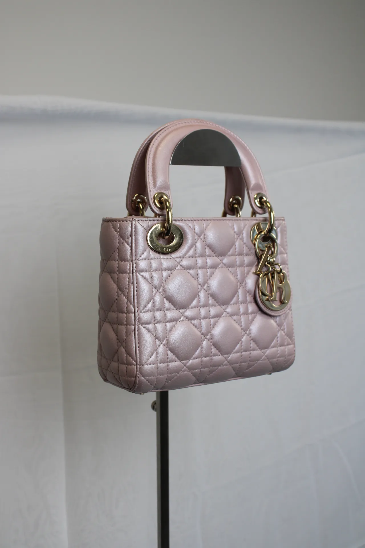 DIOR Mini Lady Dior Bag Pink Pearl Lambskin DIOR Mini Lady Dior Bag Pink Pearl Lambskin