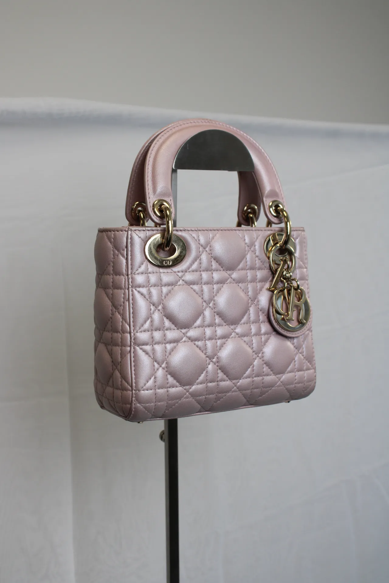 DIOR Mini Lady Dior Bag Pink Pearl Lambskin DIOR Mini Lady Dior Bag Pink Pearl Lambskin