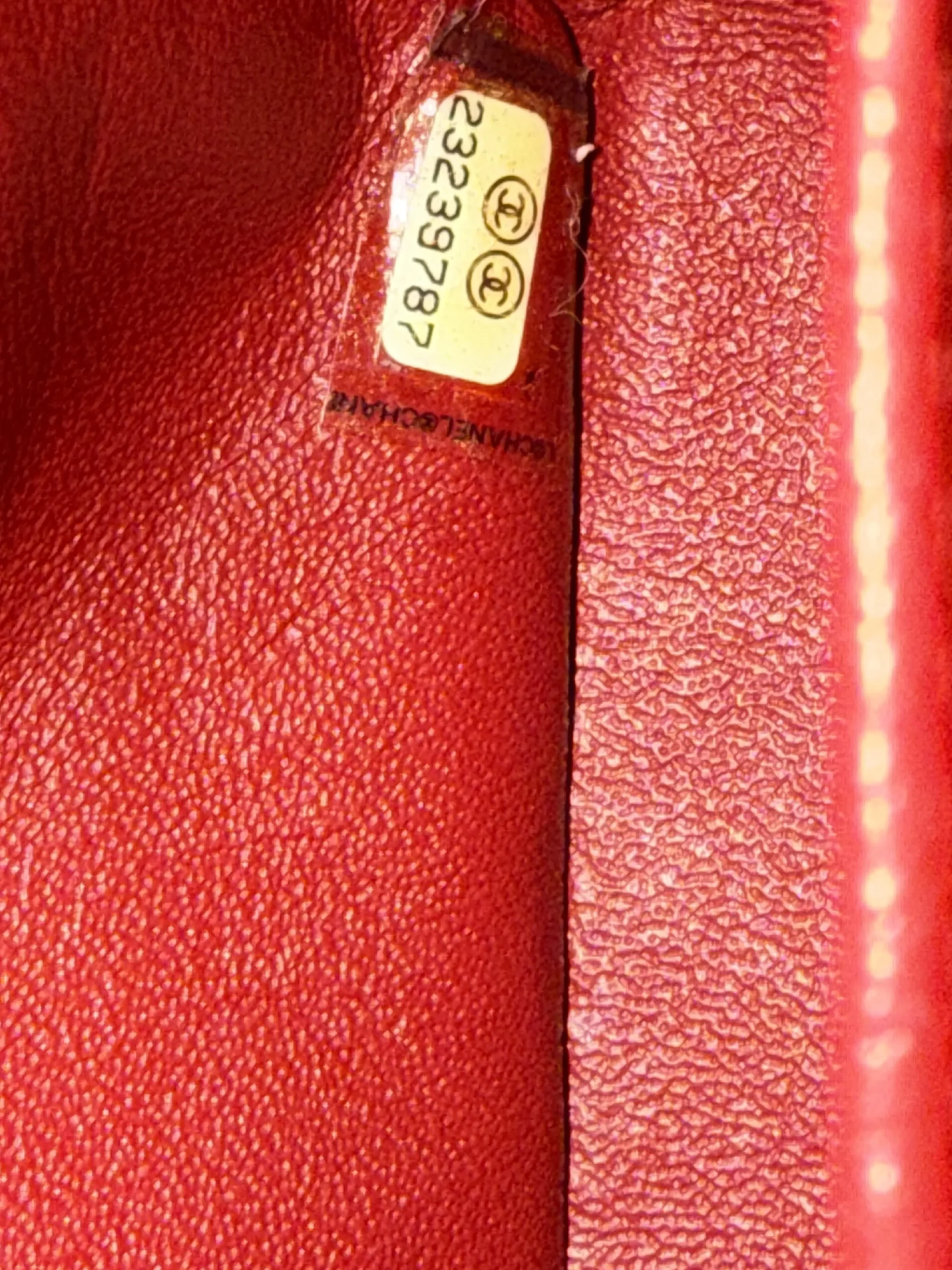 CHANEL Classic Flap Handbag Red Patent Leather New CHANEL Classic Flap Handbag Red Patent Leather New