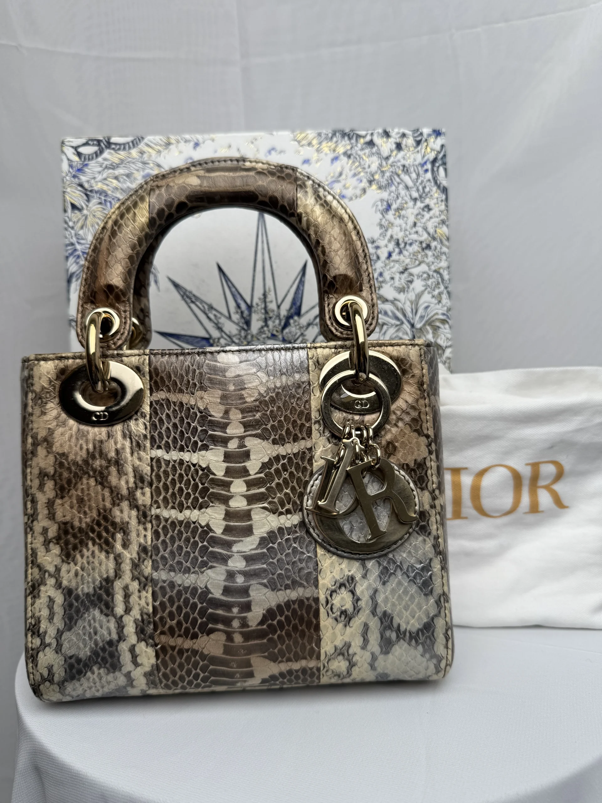 DIOR Mini Lady Dior Bag Python Leather Limited DIOR Mini Lady Dior Bag Python Leather Limited