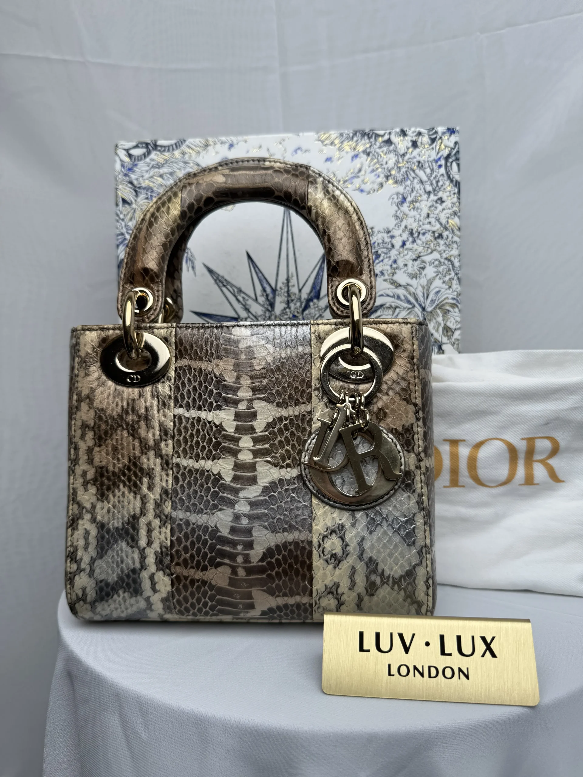 DIOR Mini Lady Dior Bag Python Leather Limited DIOR Mini Lady Dior Bag Python Leather Limited