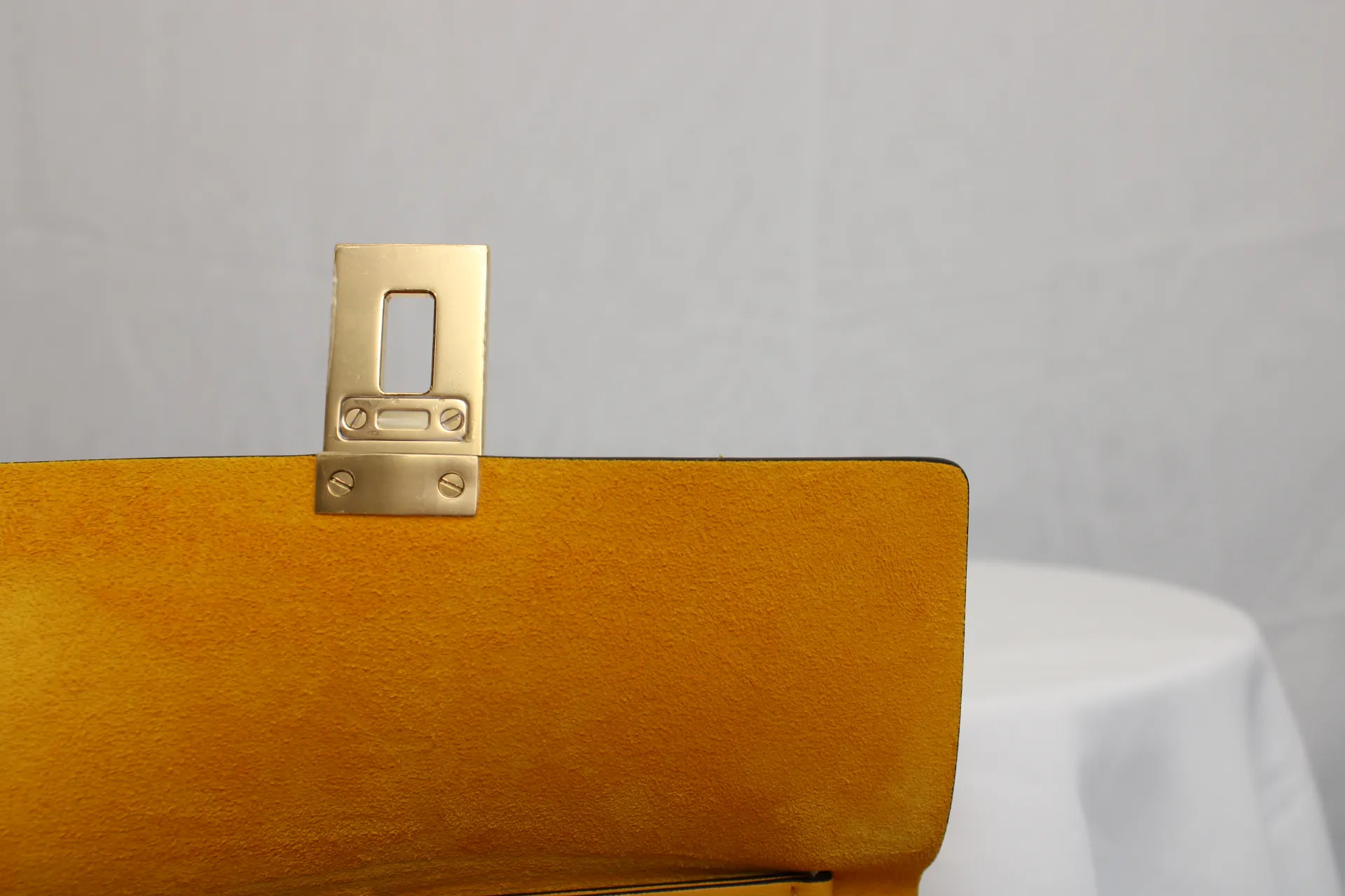 CHLOE Yellow/Beige Suede/Lambskin Leather Small Drew Bag CHLOE Yellow/Beige Suede/Lambskin Leather Small Drew Bag