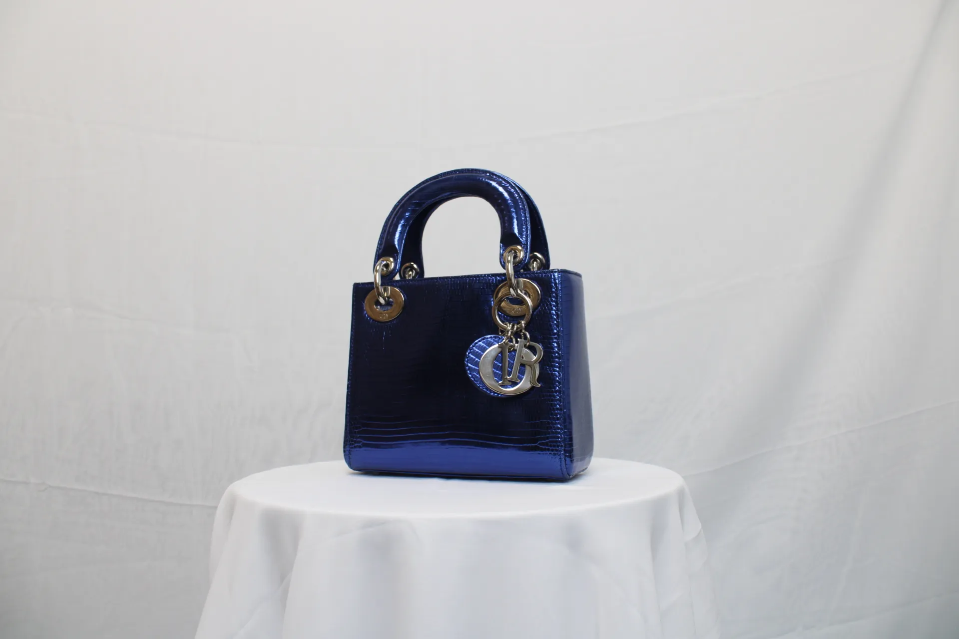 DIOR Mini Lady Dior Bag Blue Python Leather Limited Version DIOR Mini Lady Dior Bag Blue Python Leather Limited Version