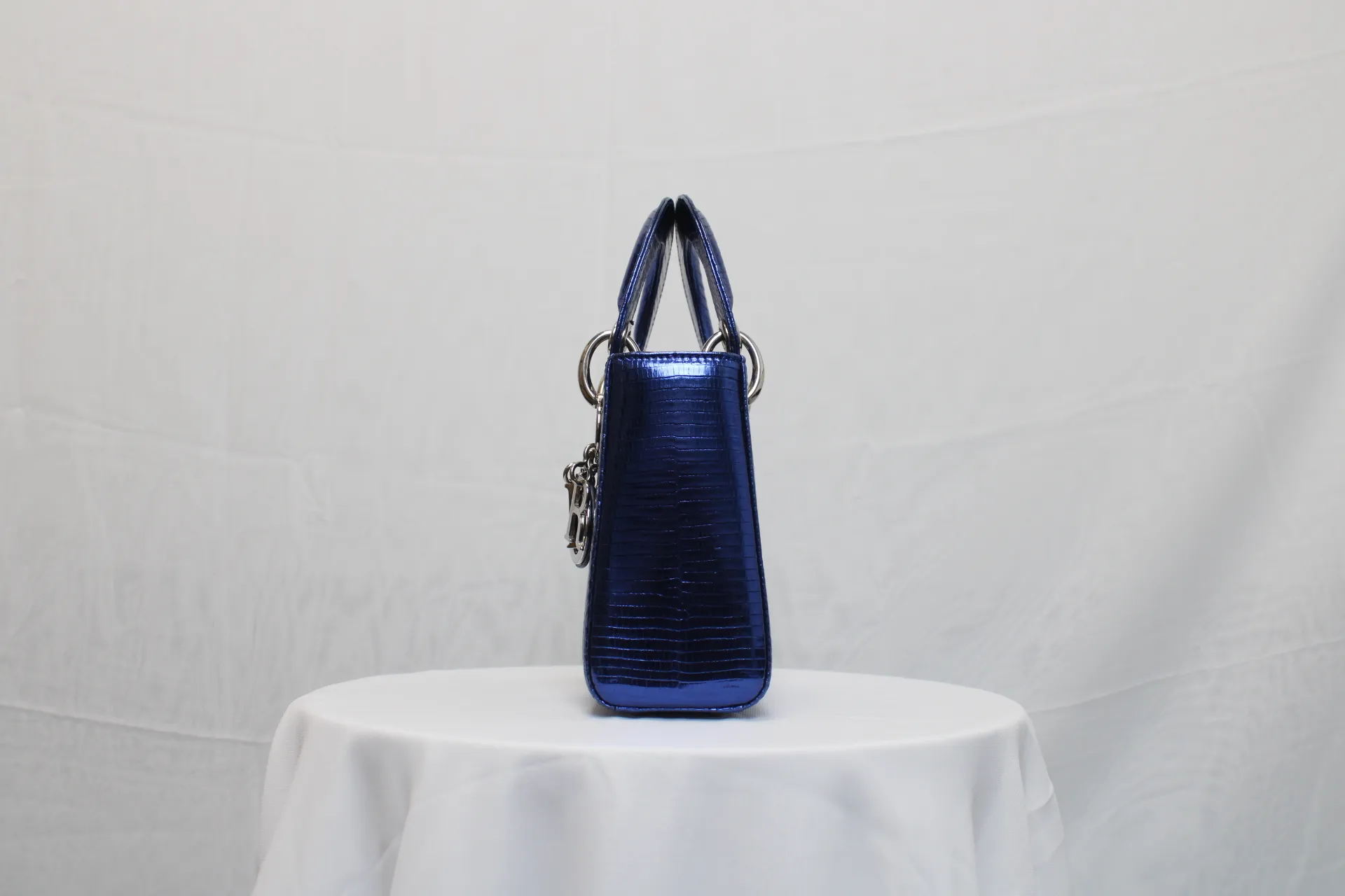 DIOR Mini Lady Dior Bag Blue Python Leather Limited Version DIOR Mini Lady Dior Bag Blue Python Leather Limited Version