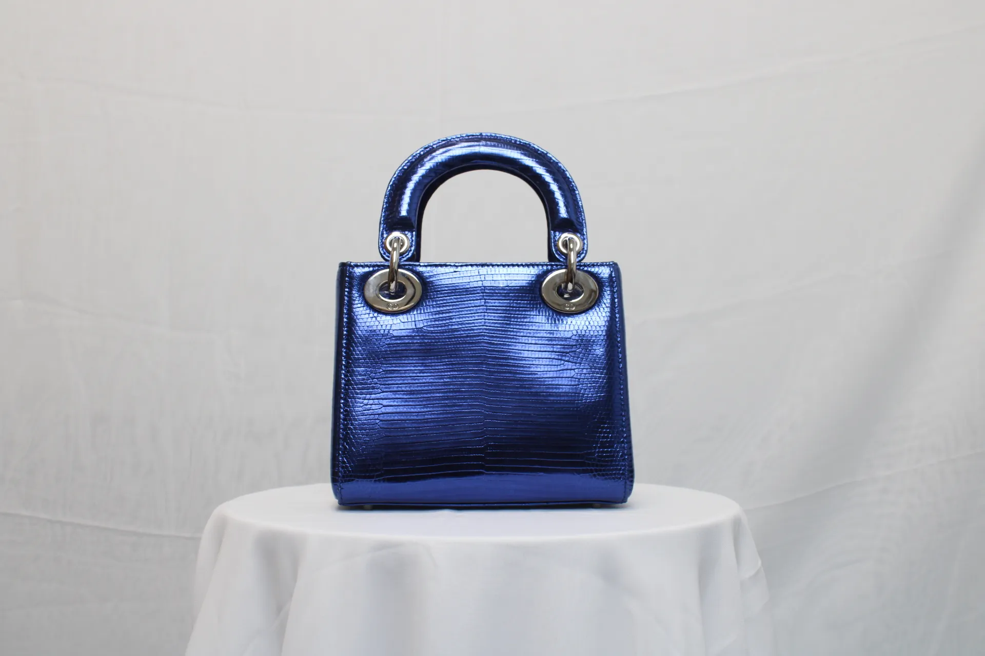 DIOR Mini Lady Dior Bag Blue Python Leather Limited Version DIOR Mini Lady Dior Bag Blue Python Leather Limited Version