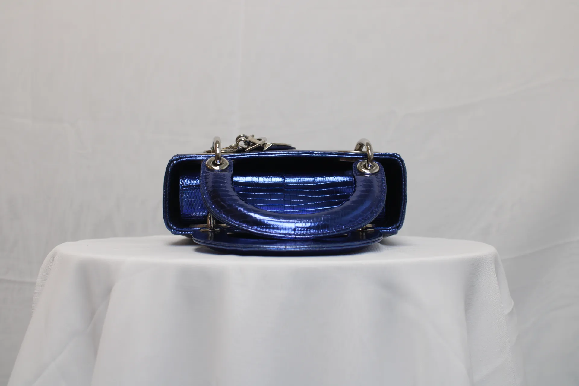 DIOR Mini Lady Dior Bag Blue Python Leather Limited Version DIOR Mini Lady Dior Bag Blue Python Leather Limited Version