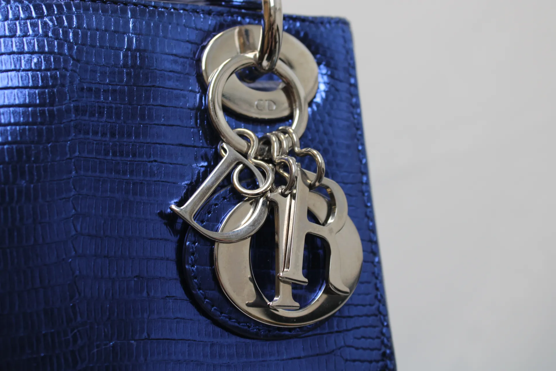 DIOR Mini Lady Dior Bag Blue Python Leather Limited Version DIOR Mini Lady Dior Bag Blue Python Leather Limited Version