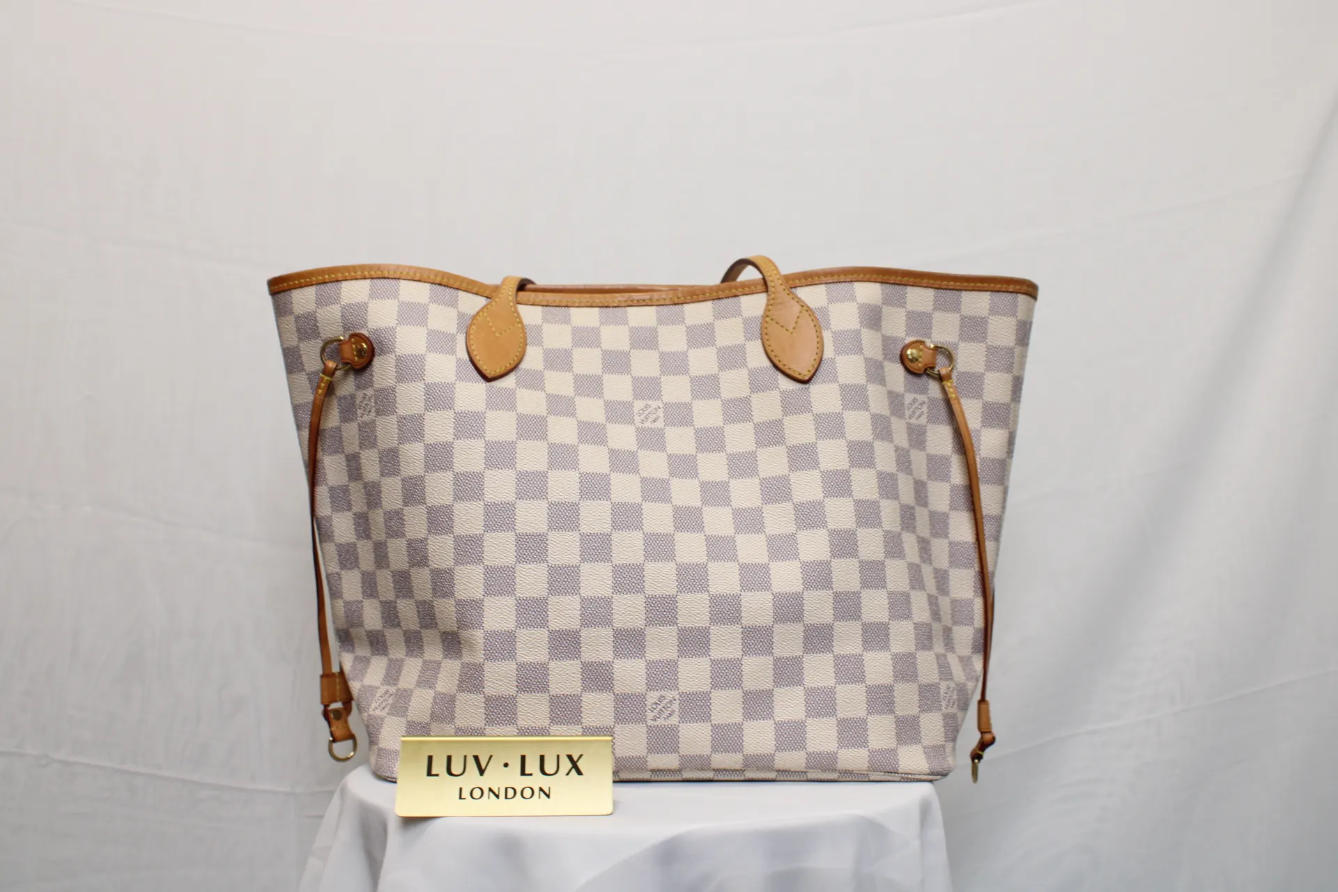 LOUIS VUITTON Neverfull MM Damier Azur Canvas Bag LOUIS VUITTON Neverfull MM Damier Azur Canvas Bag