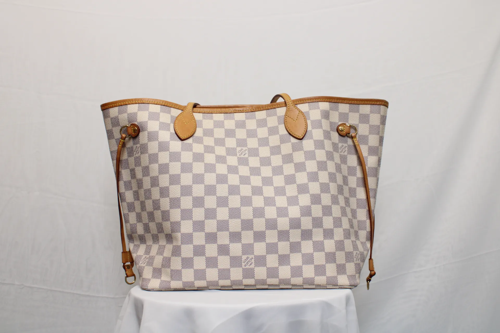 LOUIS VUITTON Neverfull MM Damier Azur Canvas Bag LOUIS VUITTON Neverfull MM Damier Azur Canvas Bag