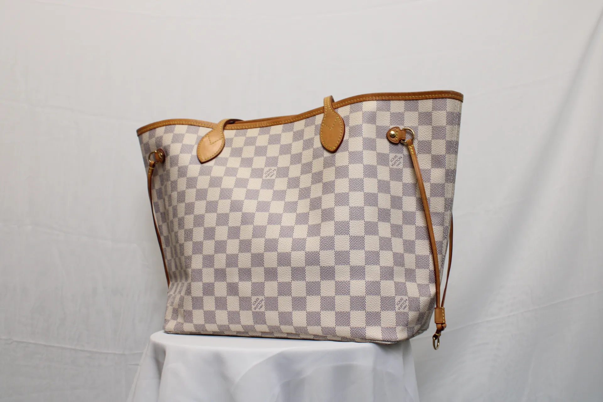 LOUIS VUITTON Neverfull MM Damier Azur Canvas Bag LOUIS VUITTON Neverfull MM Damier Azur Canvas Bag