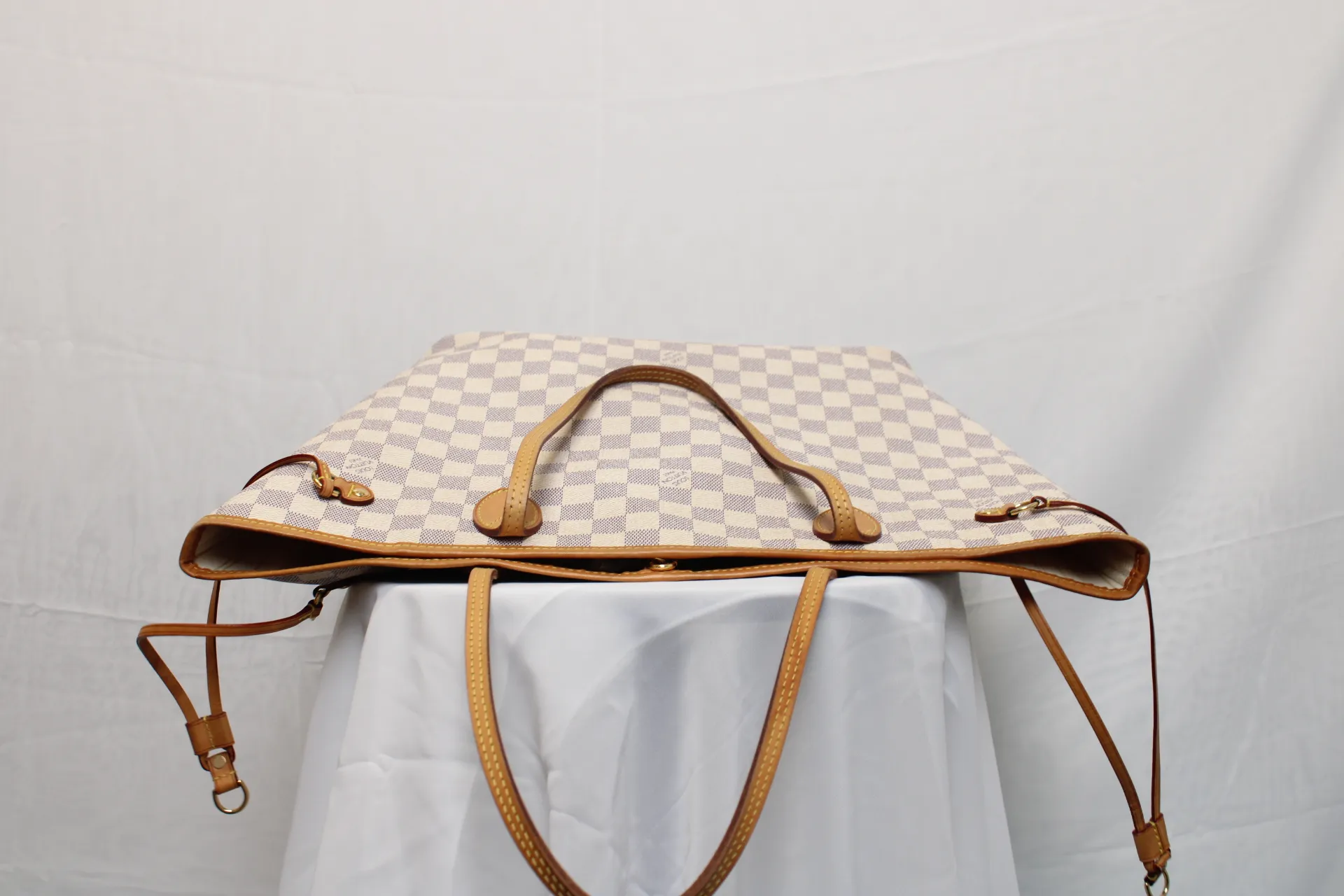 LOUIS VUITTON Neverfull MM Damier Azur Canvas Bag LOUIS VUITTON Neverfull MM Damier Azur Canvas Bag