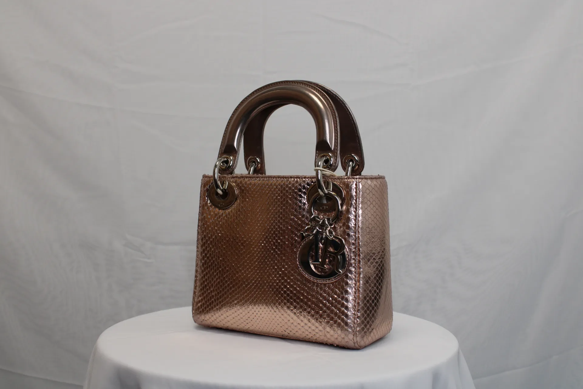 DIOR Mini Lady Dior Bag Rose Gold Leather Limited Version DIOR Mini Lady Dior Bag Rose Gold Leather Limited Version