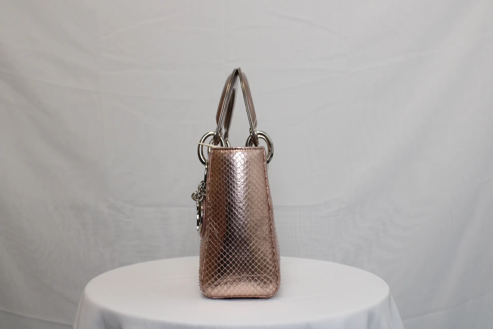 DIOR Mini Lady Dior Bag Rose Gold Leather Limited Version DIOR Mini Lady Dior Bag Rose Gold Leather Limited Version