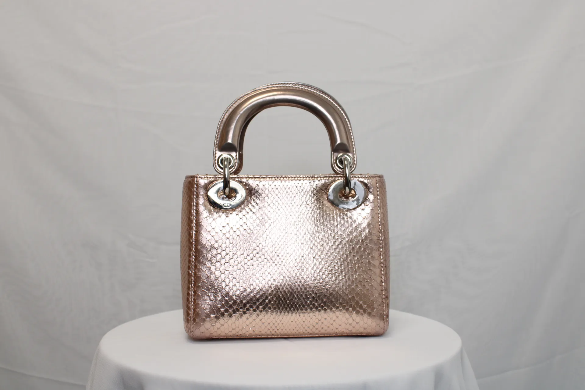 DIOR Mini Lady Dior Bag Rose Gold Leather Limited Version DIOR Mini Lady Dior Bag Rose Gold Leather Limited Version