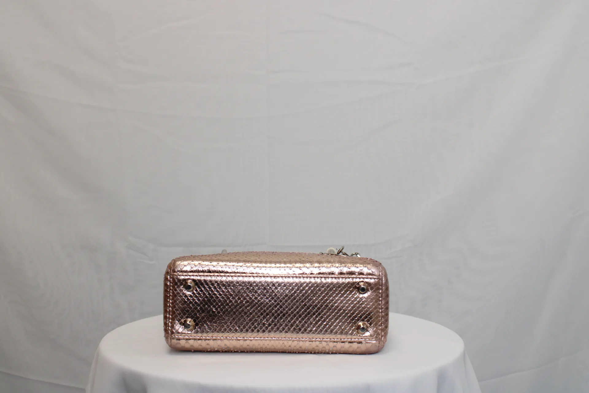 DIOR Mini Lady Dior Bag Rose Gold Leather Limited Version DIOR Mini Lady Dior Bag Rose Gold Leather Limited Version