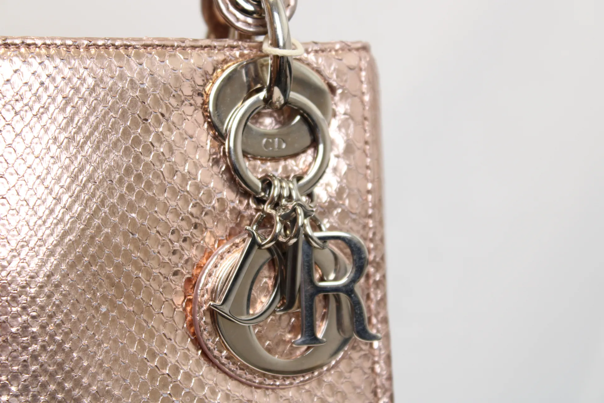 DIOR Mini Lady Dior Bag Rose Gold Leather Limited Version DIOR Mini Lady Dior Bag Rose Gold Leather Limited Version