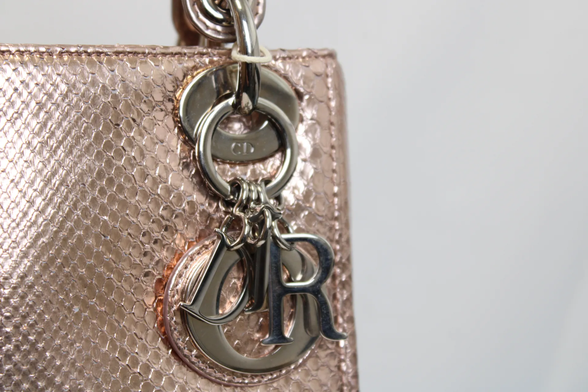 DIOR Mini Lady Dior Bag Rose Gold Leather Limited Version DIOR Mini Lady Dior Bag Rose Gold Leather Limited Version