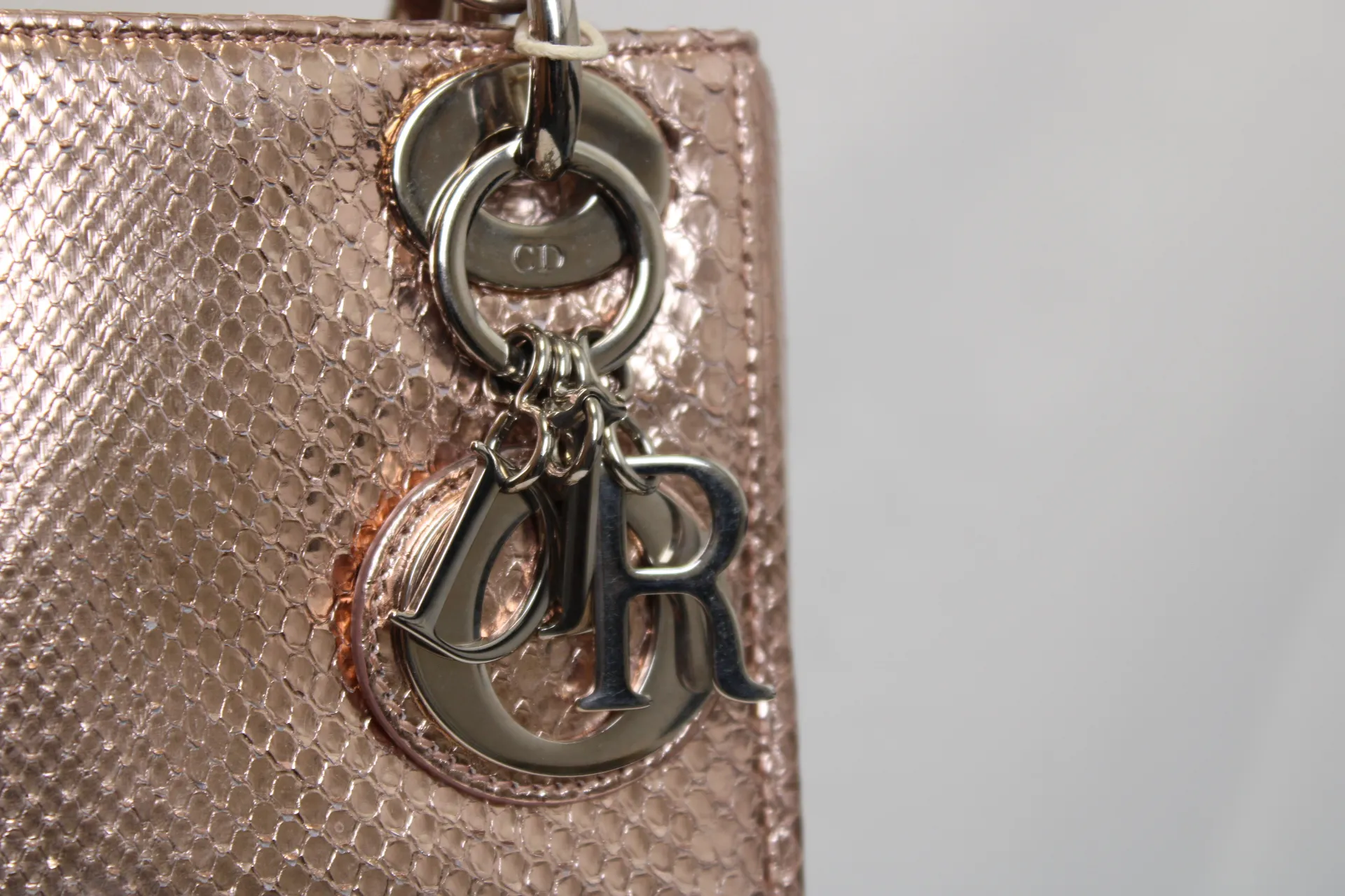 DIOR Mini Lady Dior Bag Rose Gold Leather Limited Version DIOR Mini Lady Dior Bag Rose Gold Leather Limited Version