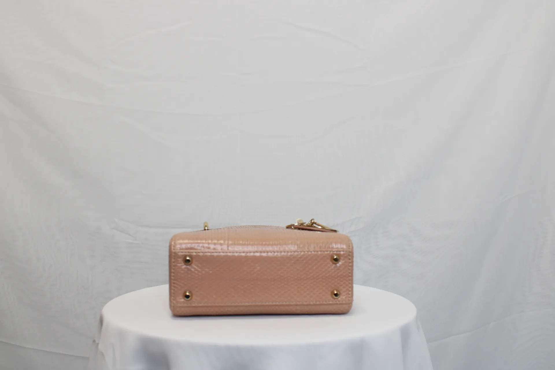 DIOR Limited Edition Mini Lady Dior - Naked Pink Python Leather DIOR Limited Edition Mini Lady Dior - Naked Pink Python Leather