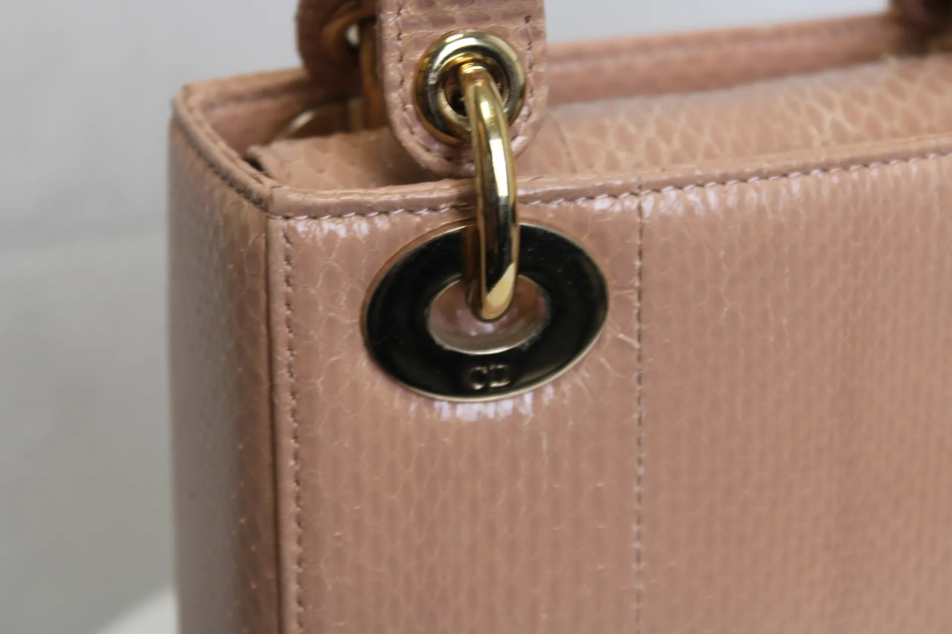 DIOR Limited Edition Mini Lady Dior - Naked Pink Python Leather DIOR Limited Edition Mini Lady Dior - Naked Pink Python Leather