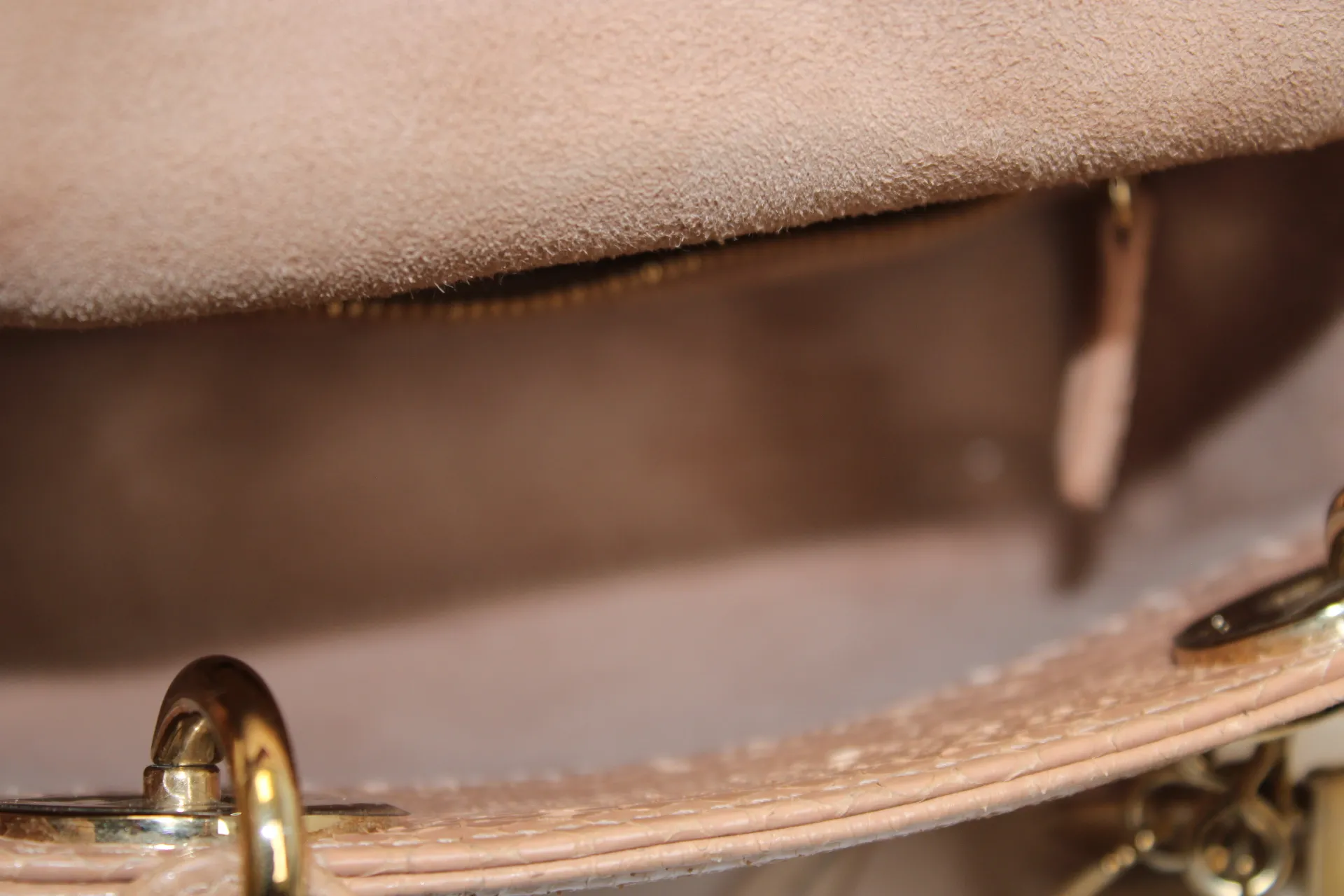 DIOR Limited Edition Mini Lady Dior - Naked Pink Python Leather DIOR Limited Edition Mini Lady Dior - Naked Pink Python Leather